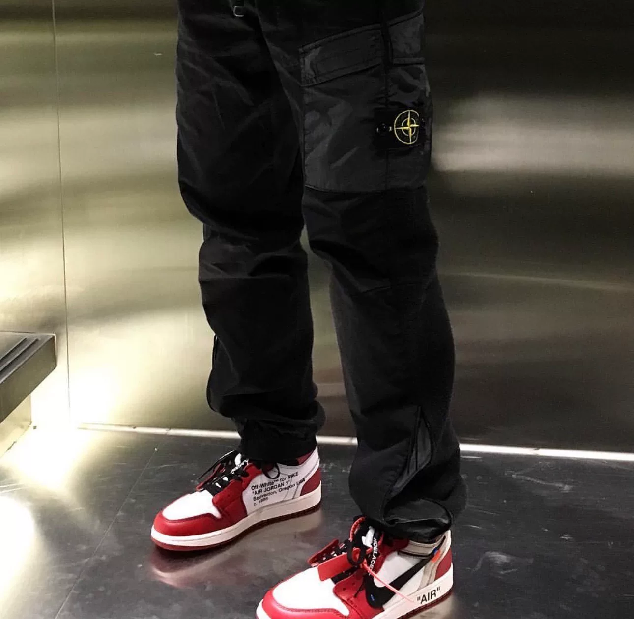 Stone Island Paneled Classic Pants — label