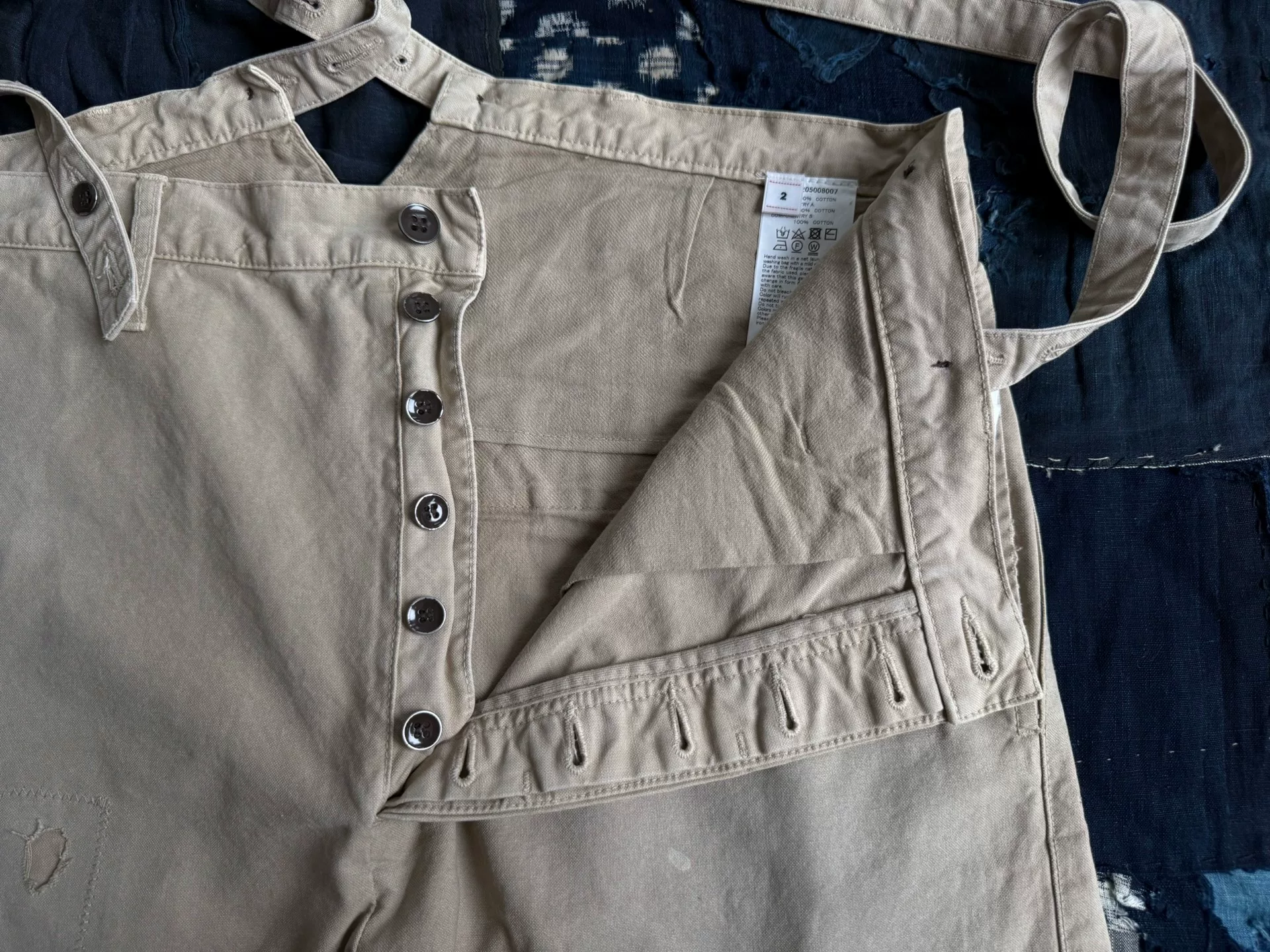 visvim 21AW Travailler Braces Pants DMGD — back