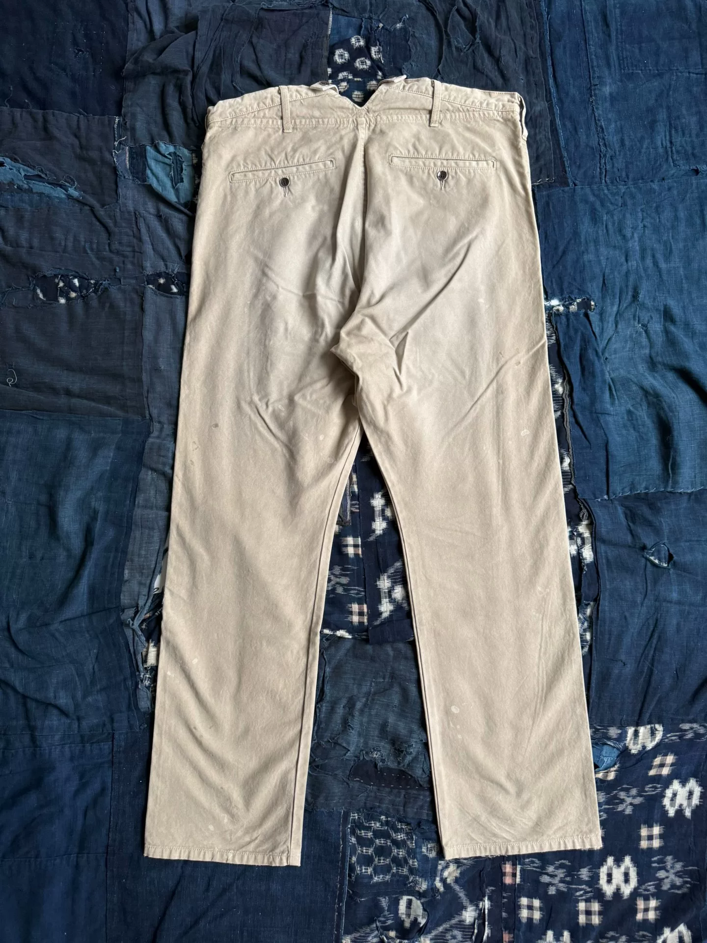 visvim 21AW Travailler Braces Pants DMGD — front