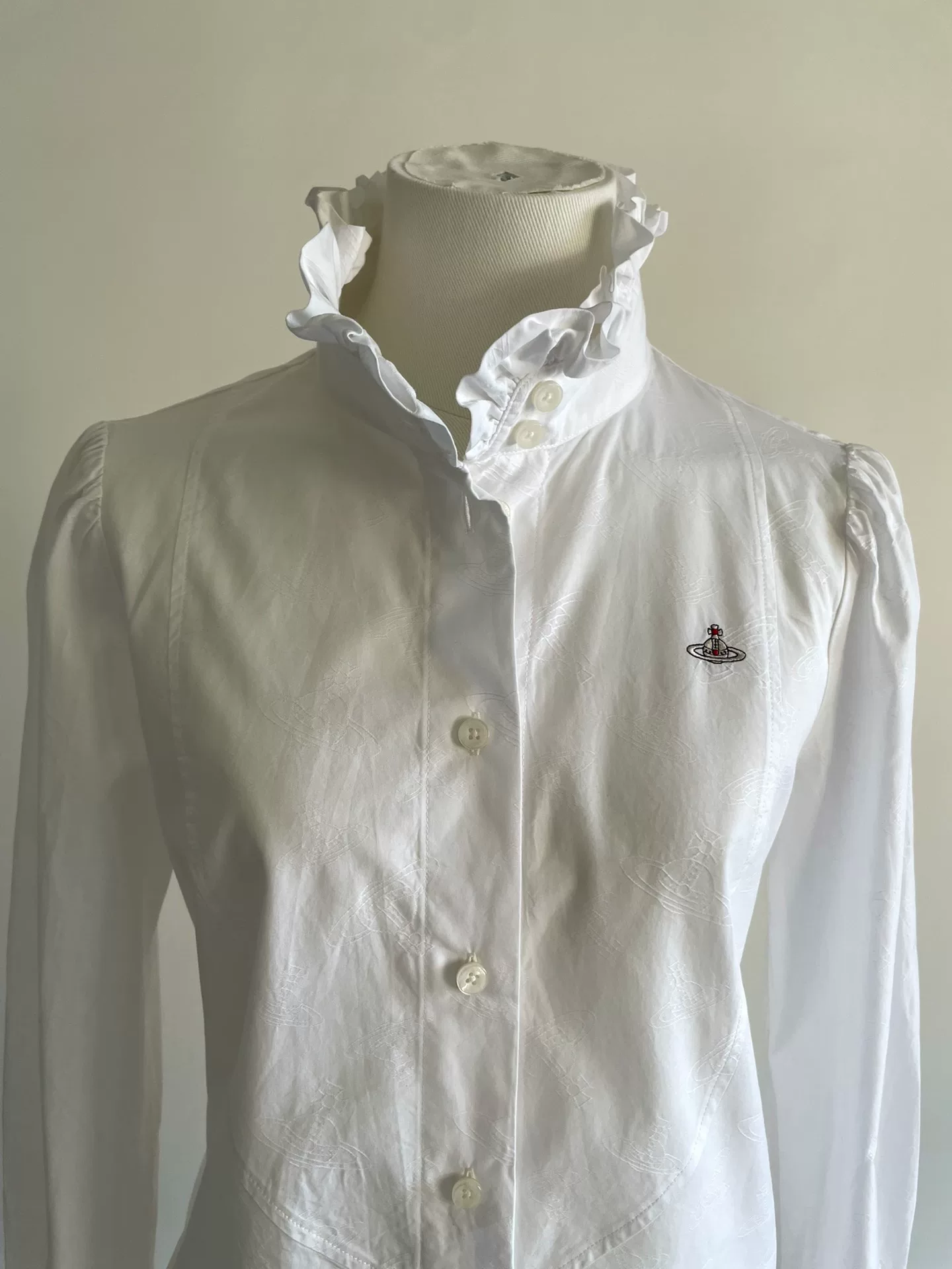 Vivienne Westwood Ruffled Collar Embroidered Shirt — back