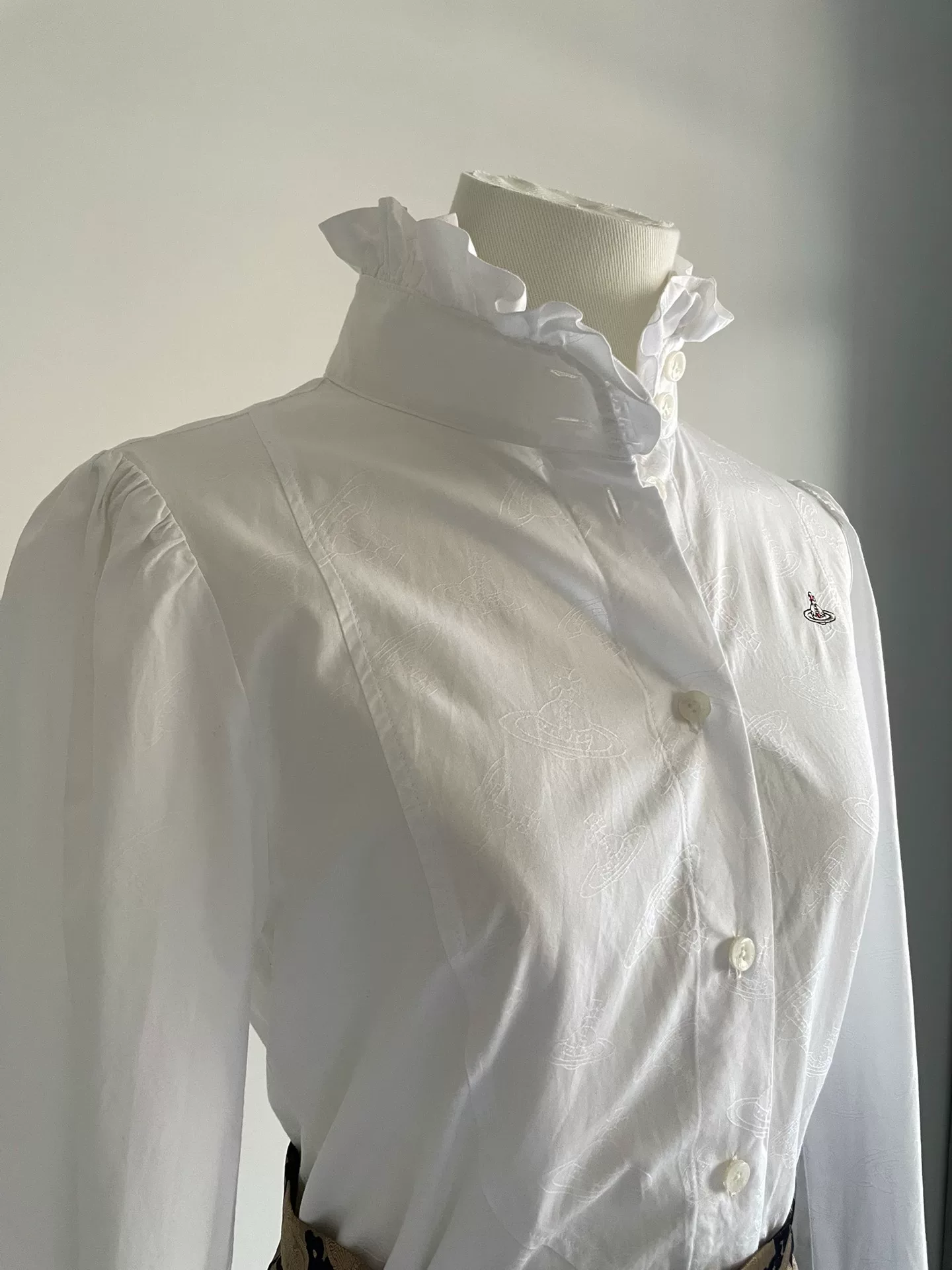 Vivienne Westwood Ruffled Collar Embroidered Shirt