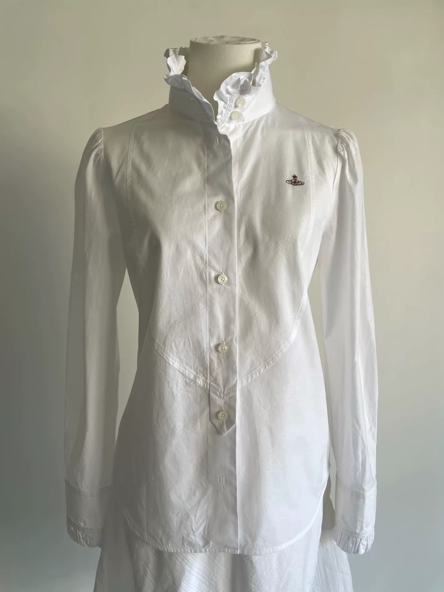 Vivienne Westwood Ruffled Collar Embroidered Shirt — front