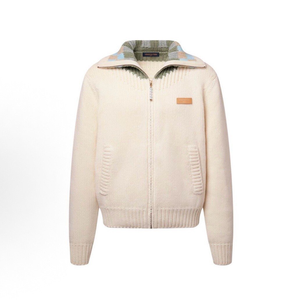 Louis Vuitton SS26 Zip Intarsia Sweater