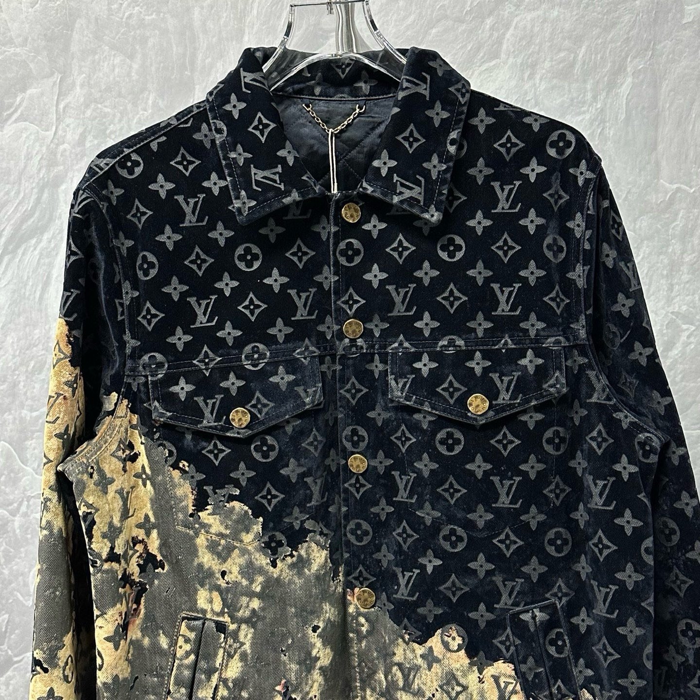 Louis Vuitton SS24 Fire Cloud Denim Jacket — front
