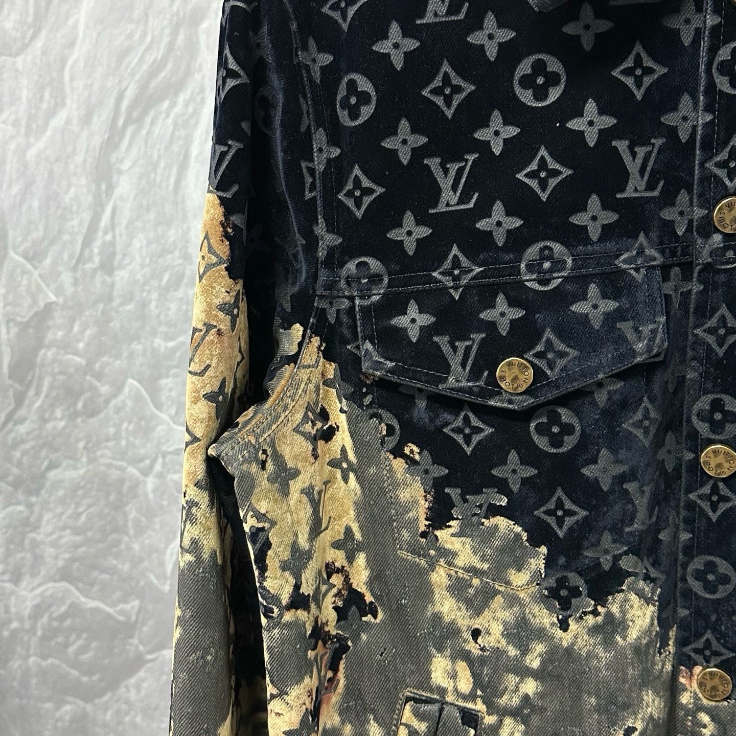 Louis Vuitton SS24 Fire Cloud Denim Jacket — detail