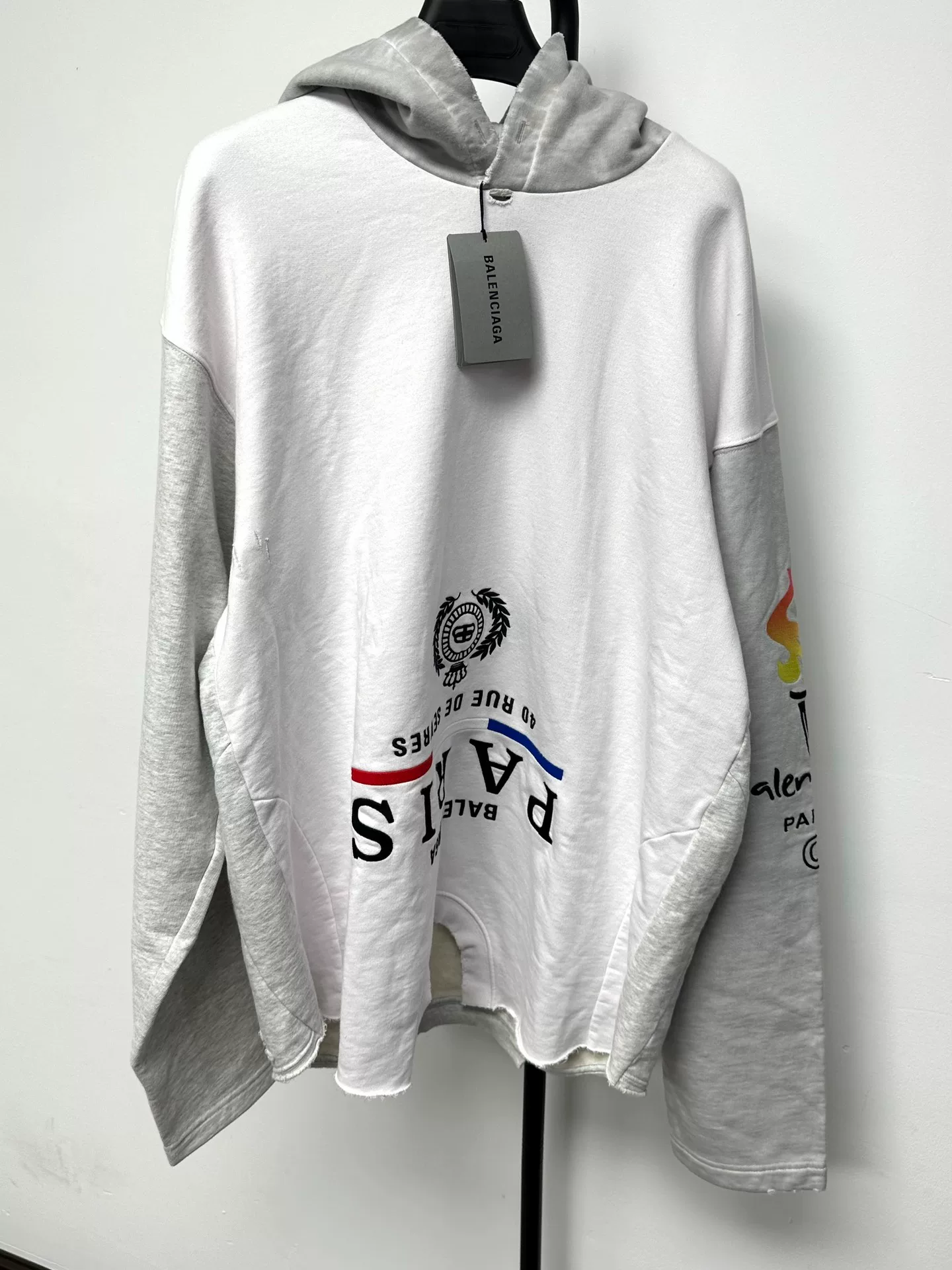 Balenciaga FW22 Reversed Paris Logo Hoodie