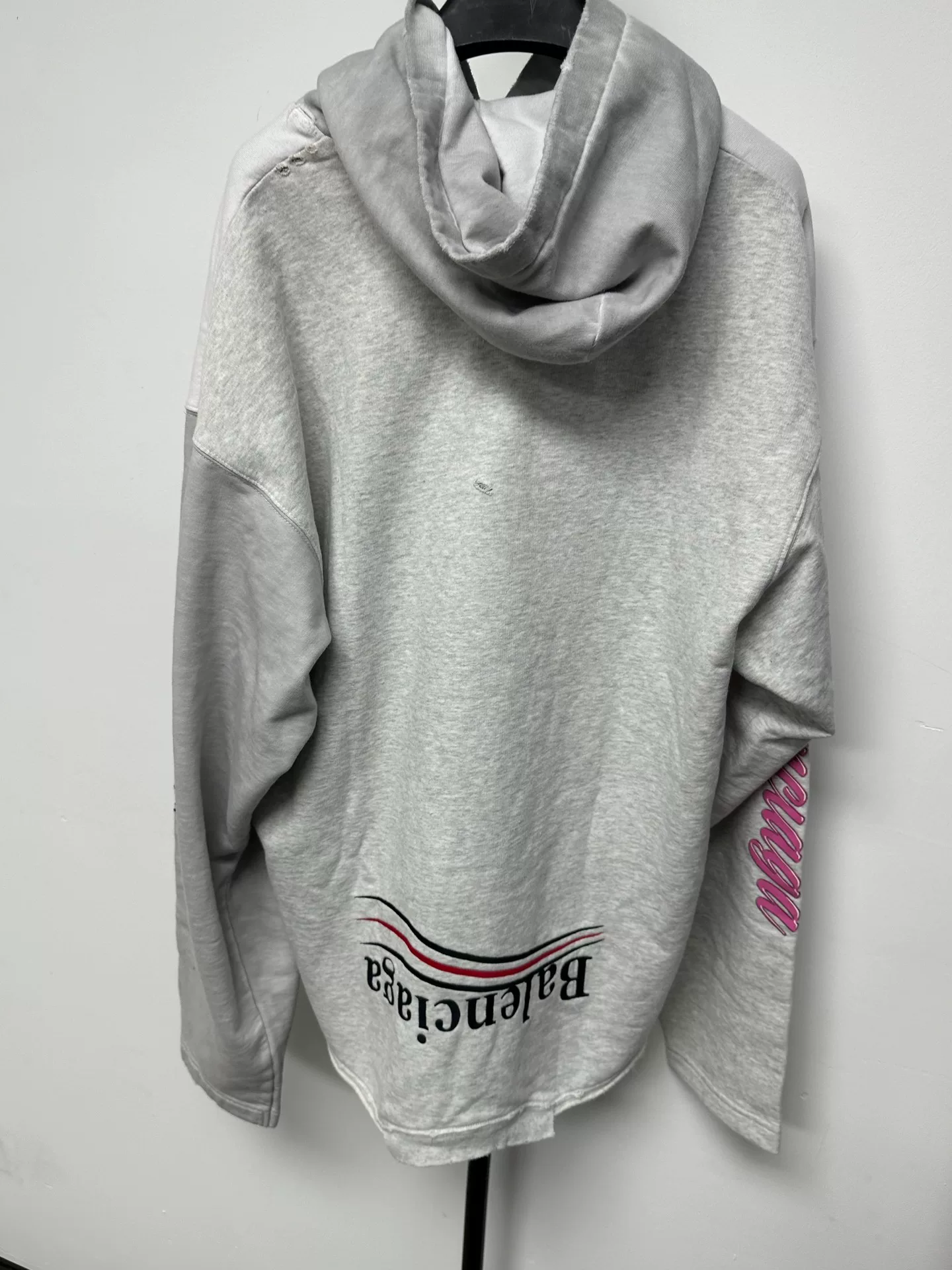 Balenciaga FW22 Reversed Paris Logo Hoodie — front