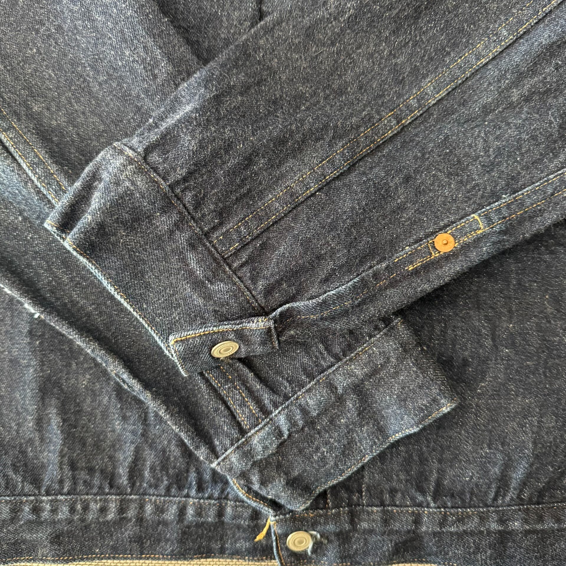 Warehouse 2001xx Natural Dye Denim Jacket — label