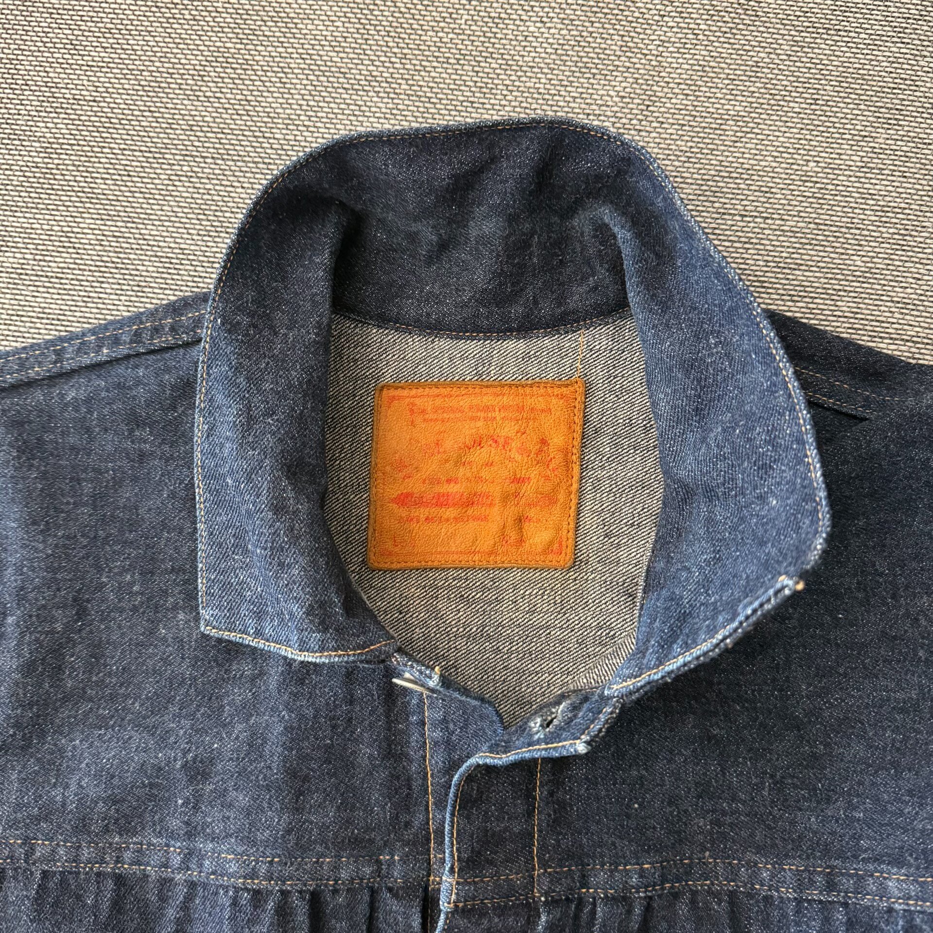 Warehouse 2001xx Natural Dye Denim Jacket — detail