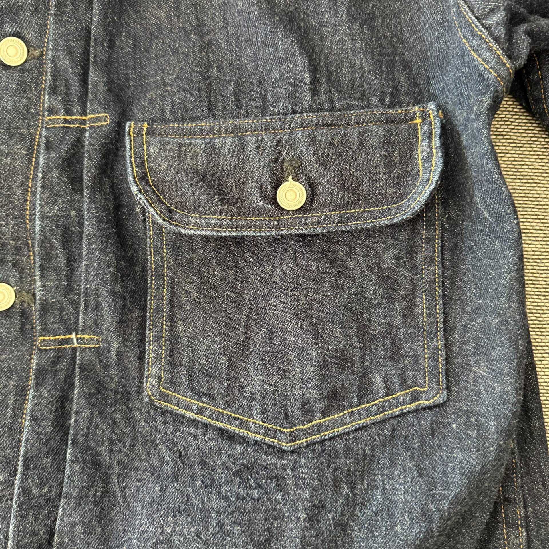 Warehouse 2001xx Natural Dye Denim Jacket — back