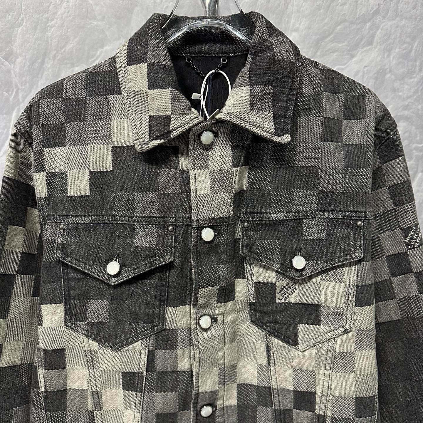 Louis Vuitton SS25 Checkerboard Denim Jacket — front