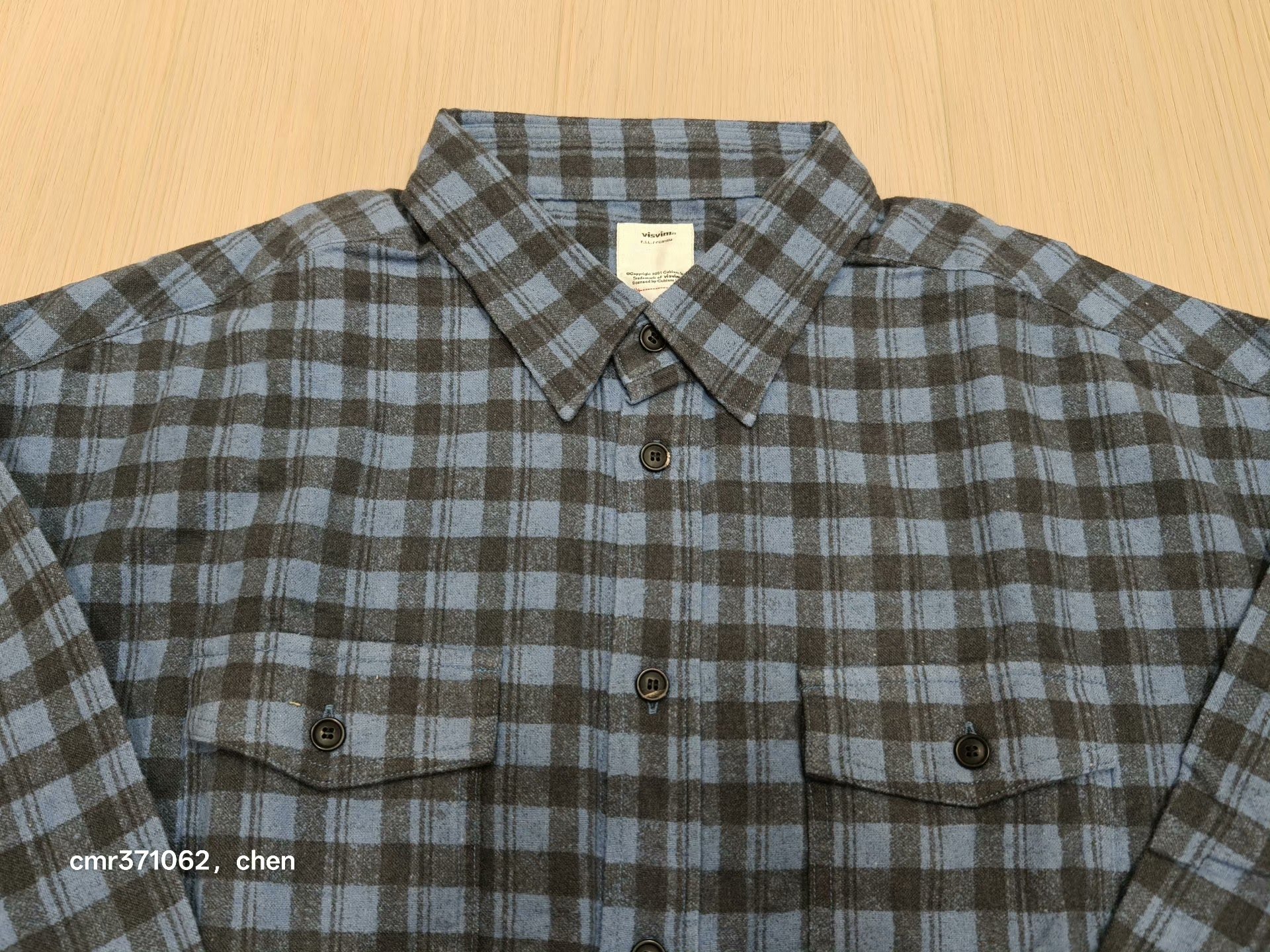 visvim 22AW Pioneer Khadi Check — label