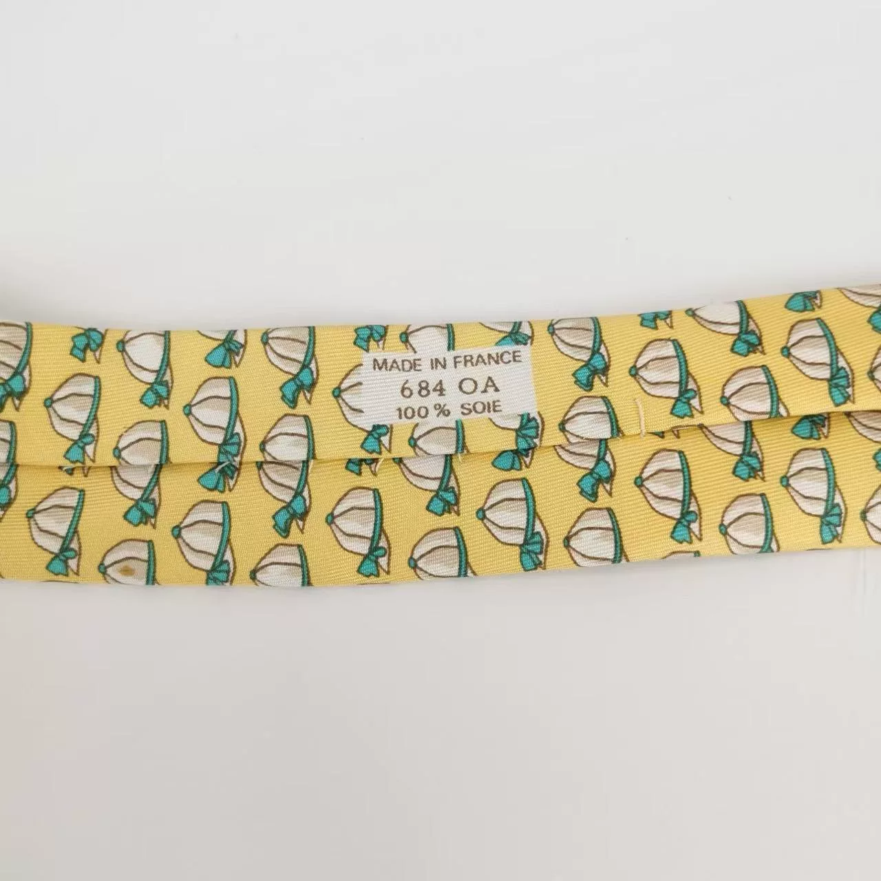 Hermès Tie with Original Box and Cards — back