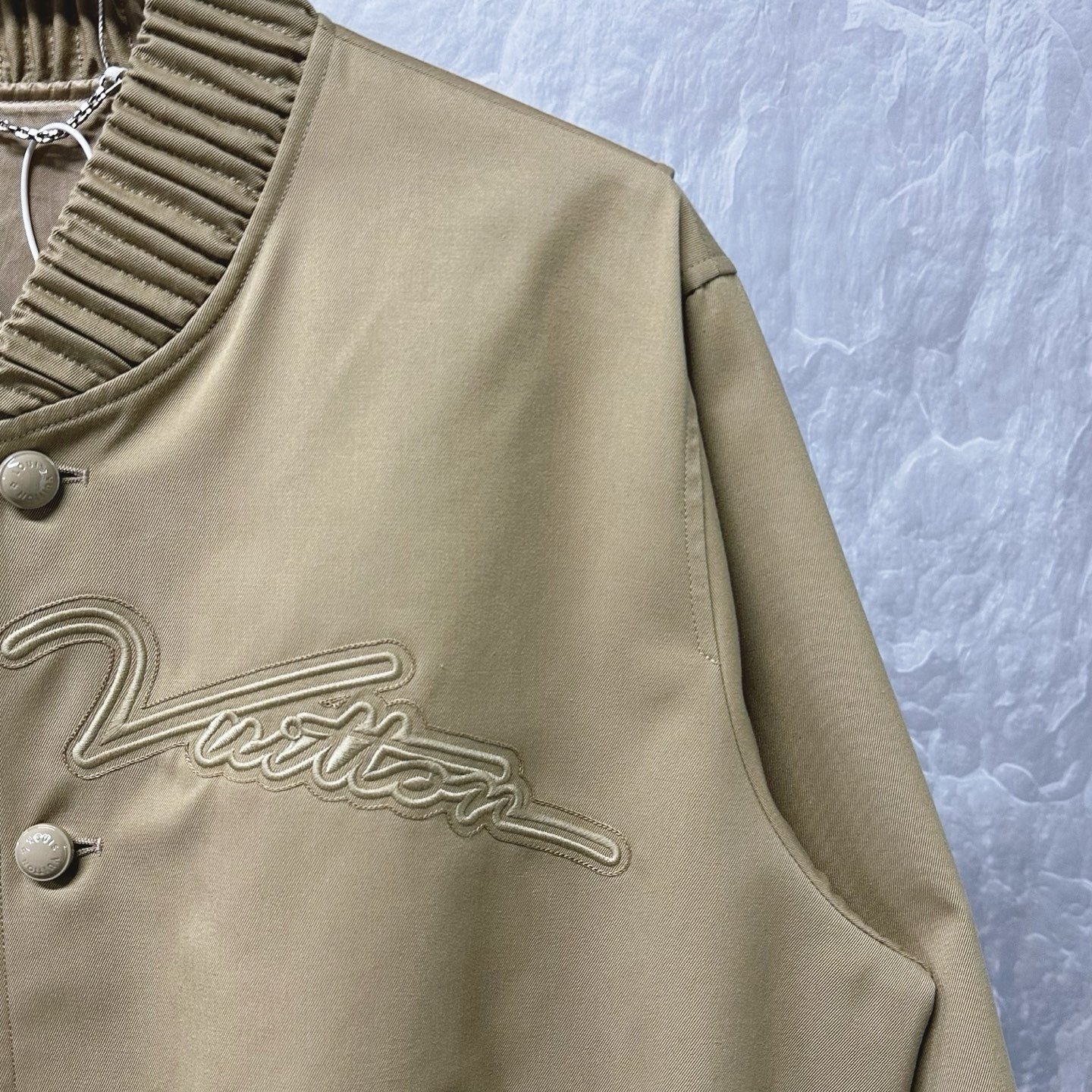 Louis Vuitton FW24 Embroidered Baseball Jacket — detail