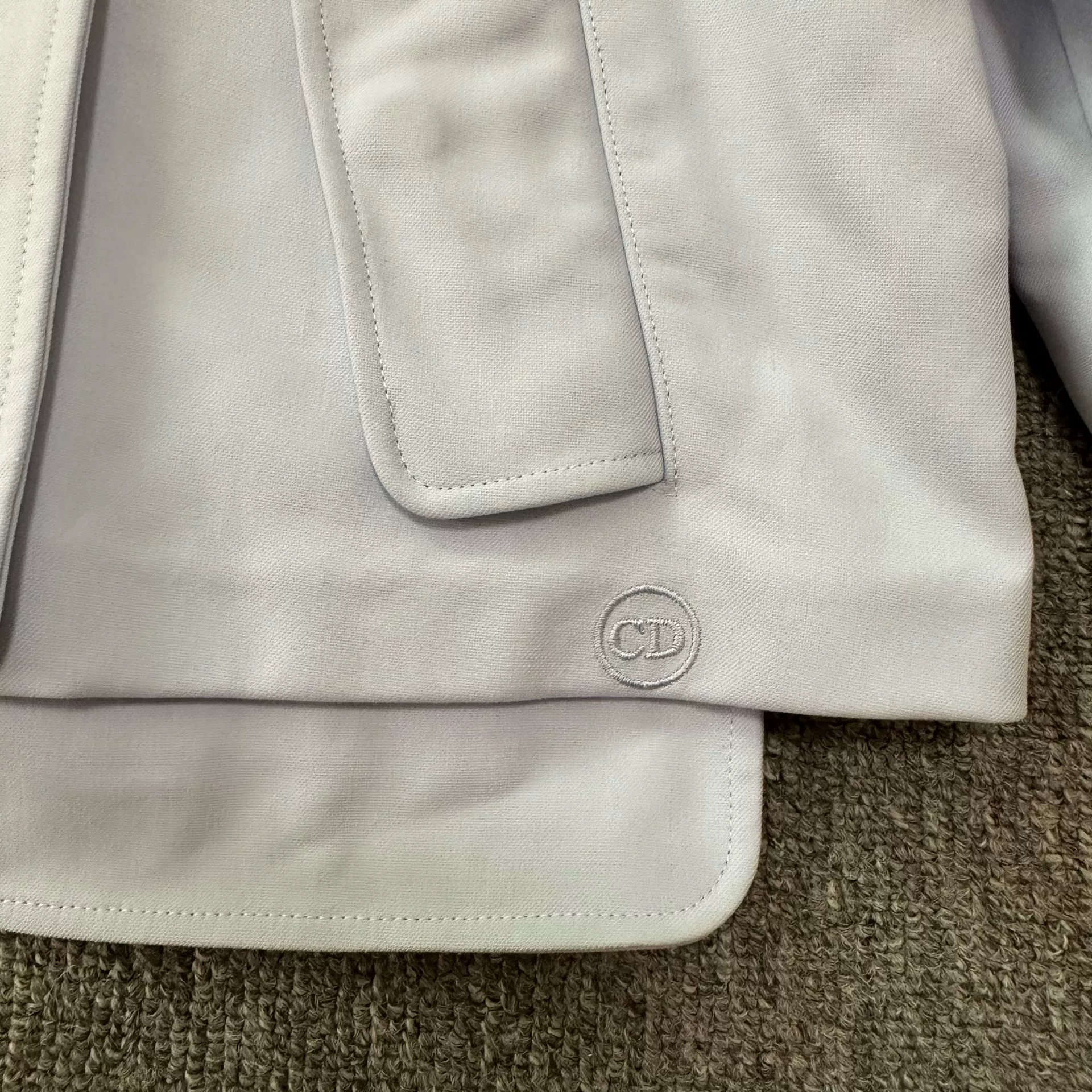 Dior White Hooded Jacket with Patches — detail