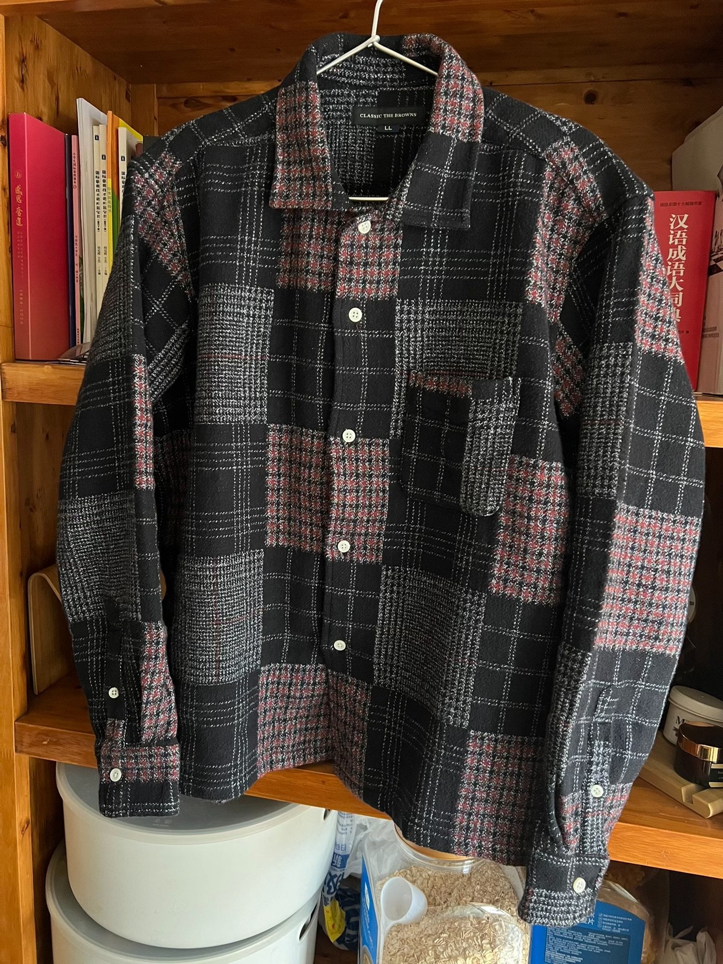 The Browns Plaid Shirt Jacket — detail