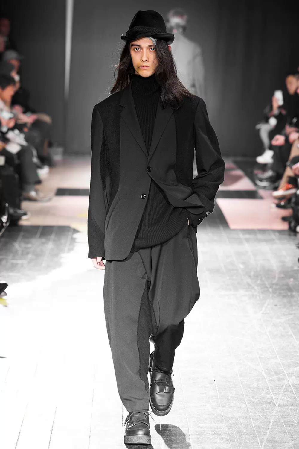 Yohji Yamamoto 15AW Knit Panel Jacket — front