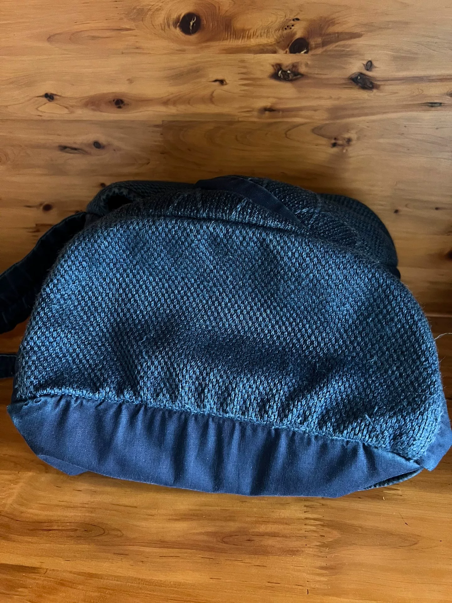 Porter Classic Mini Indigo Kendo Backpack — label