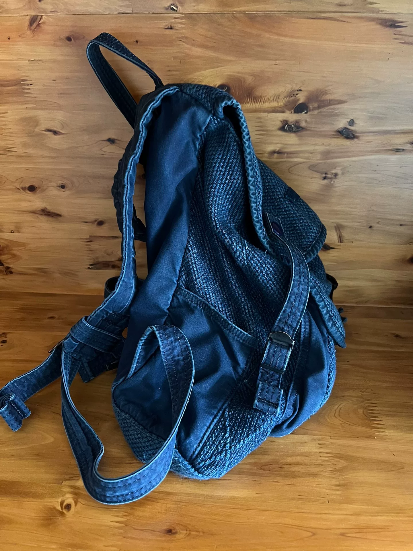 Porter Classic Mini Indigo Kendo Backpack — back