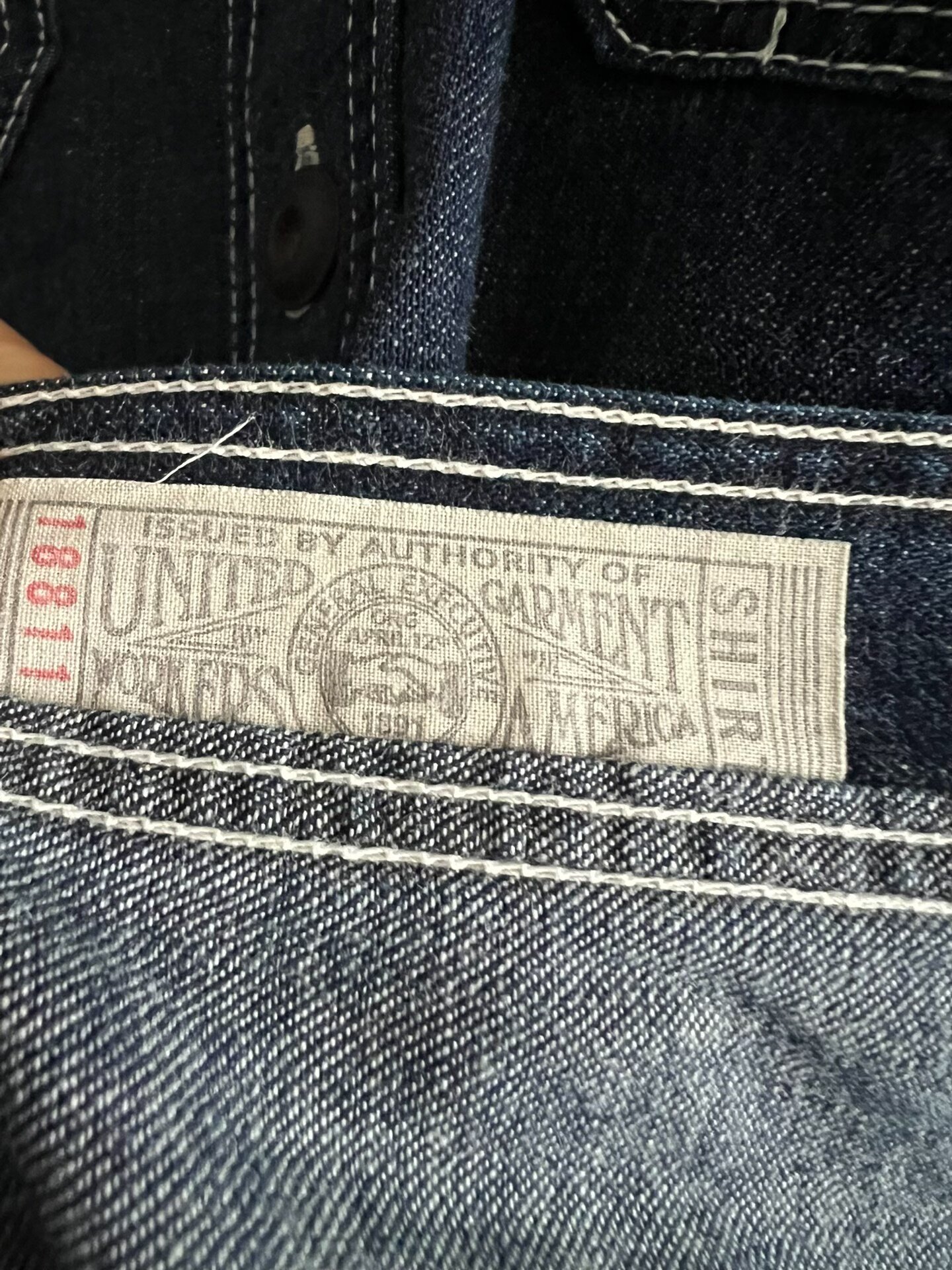 Freewheelers Denim Work Shirt — label