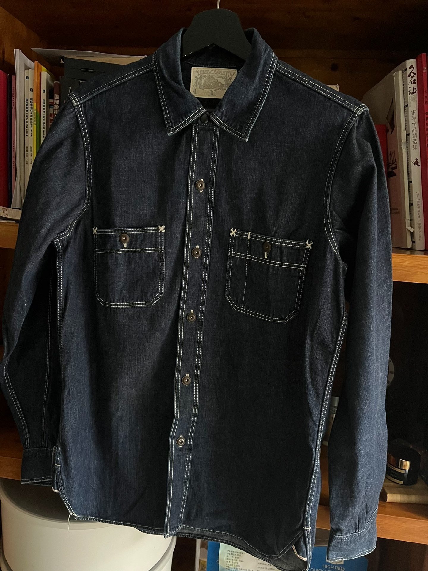 Freewheelers Denim Work Shirt — detail