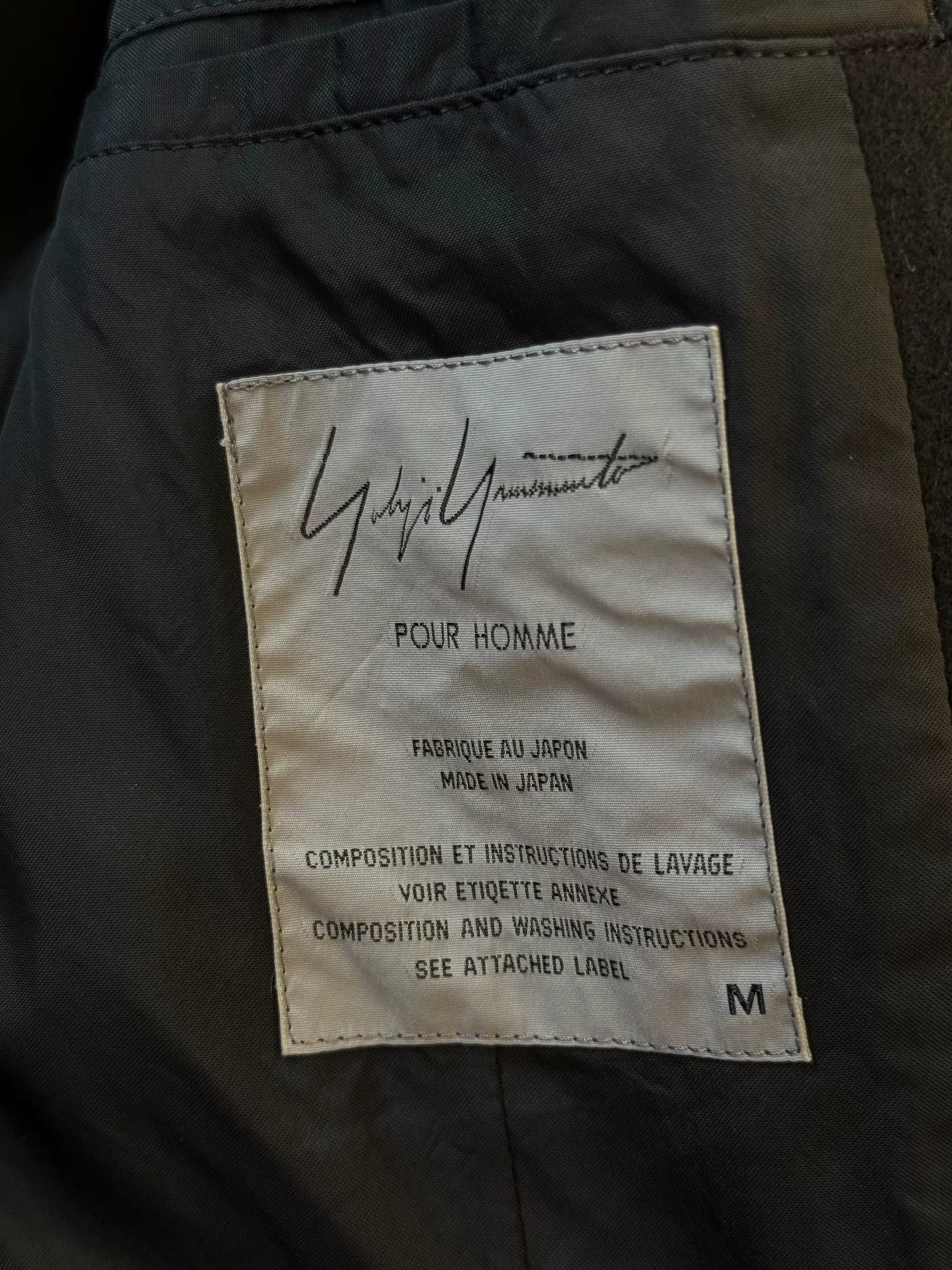 Yohji Yamamoto 99aw Metal Buckle Suit — detail