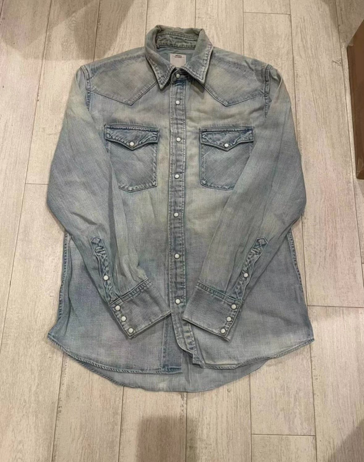 VISVIM SOCIAL DMGD Denim Shirt