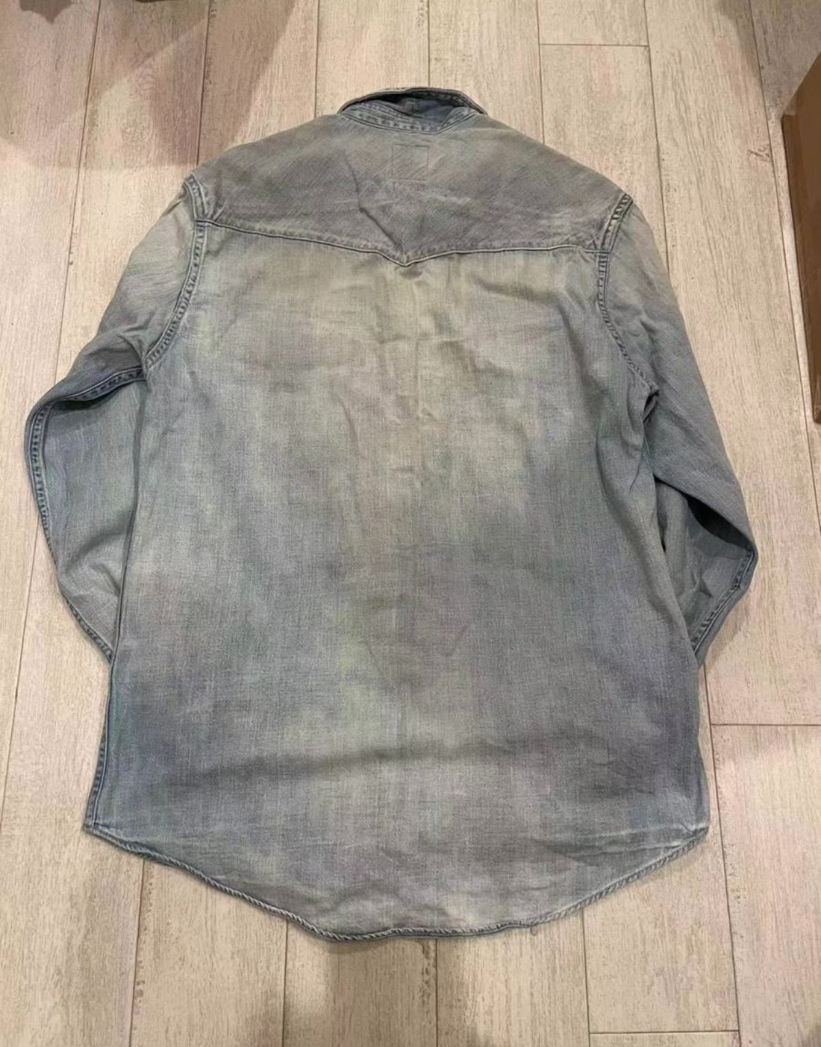 VISVIM SOCIAL DMGD Denim Shirt — front