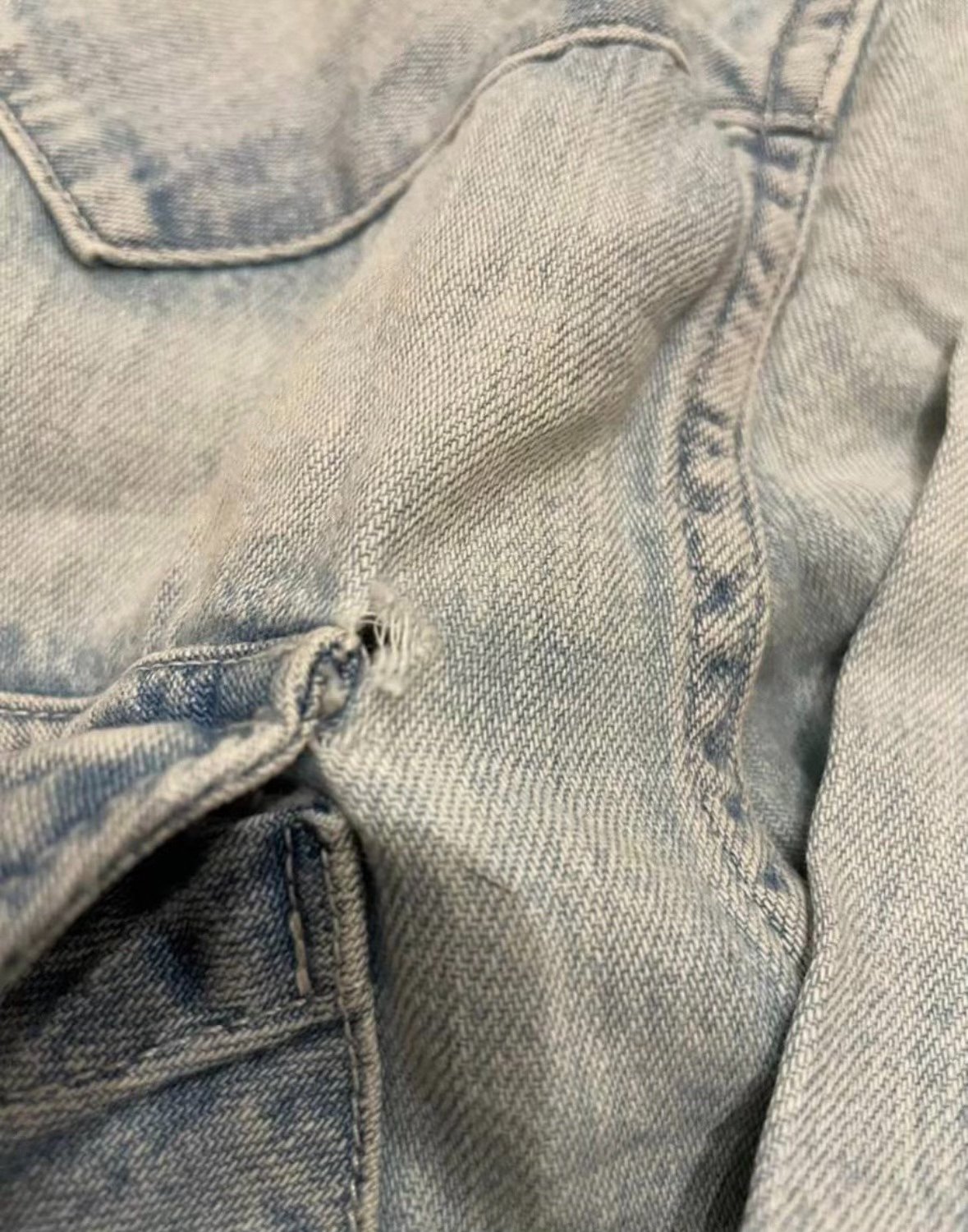 VISVIM SOCIAL DMGD Denim Shirt — back