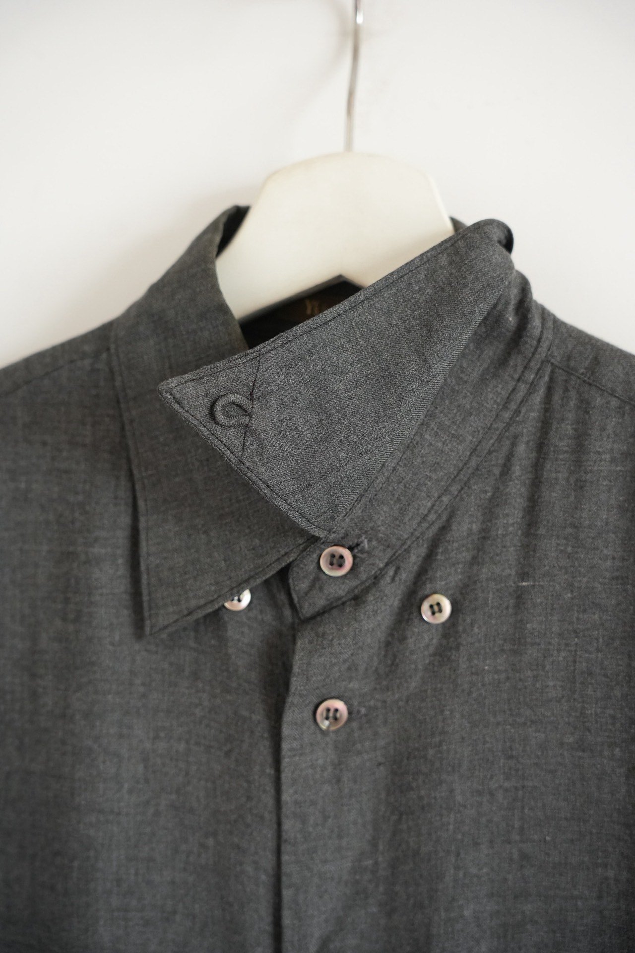 Yohji Yamamoto 00s Rayon Gray Shirt — back