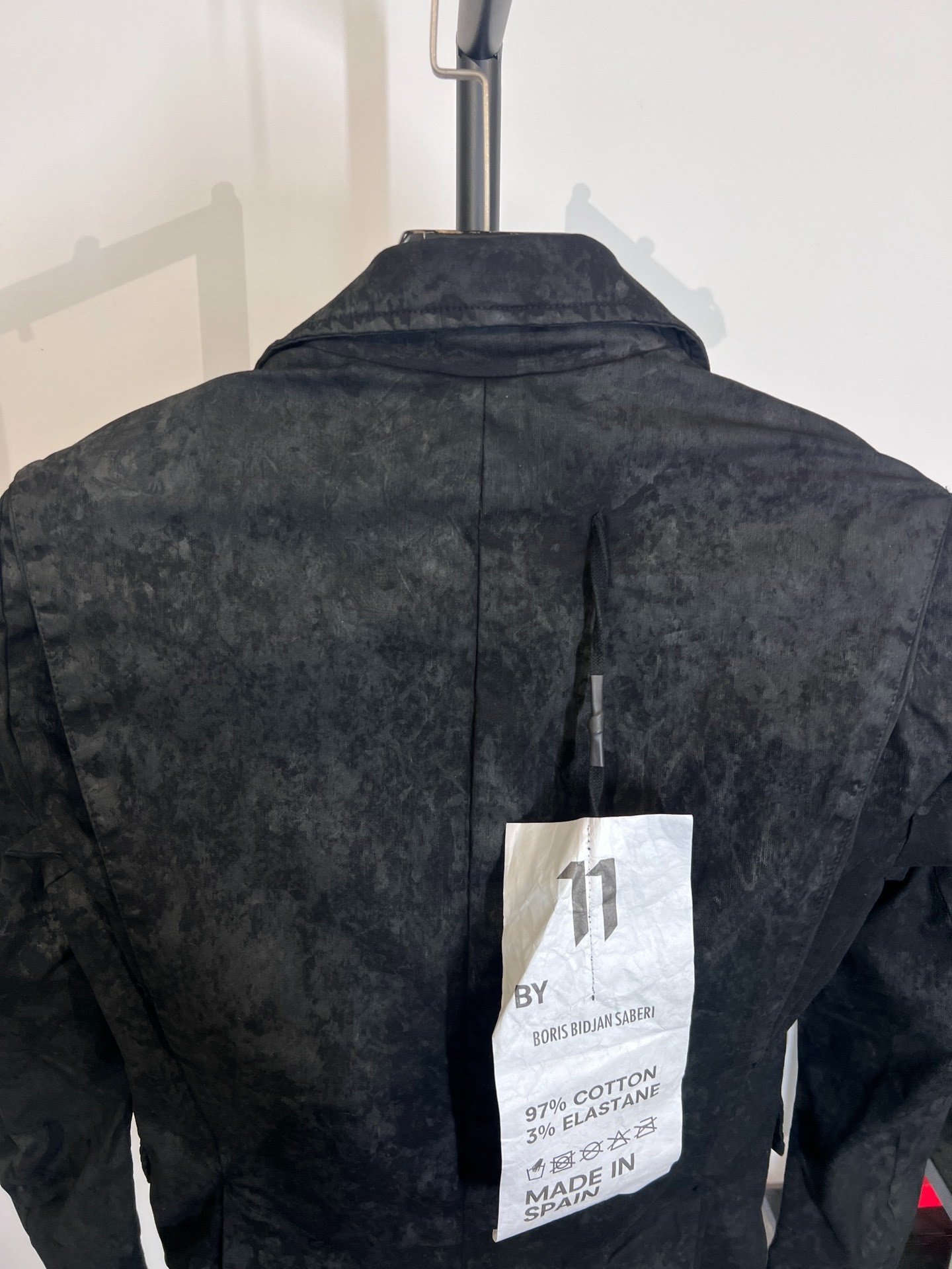 Boris Bidjan Saberi B1 Wax-Coated Suit Jacket — back