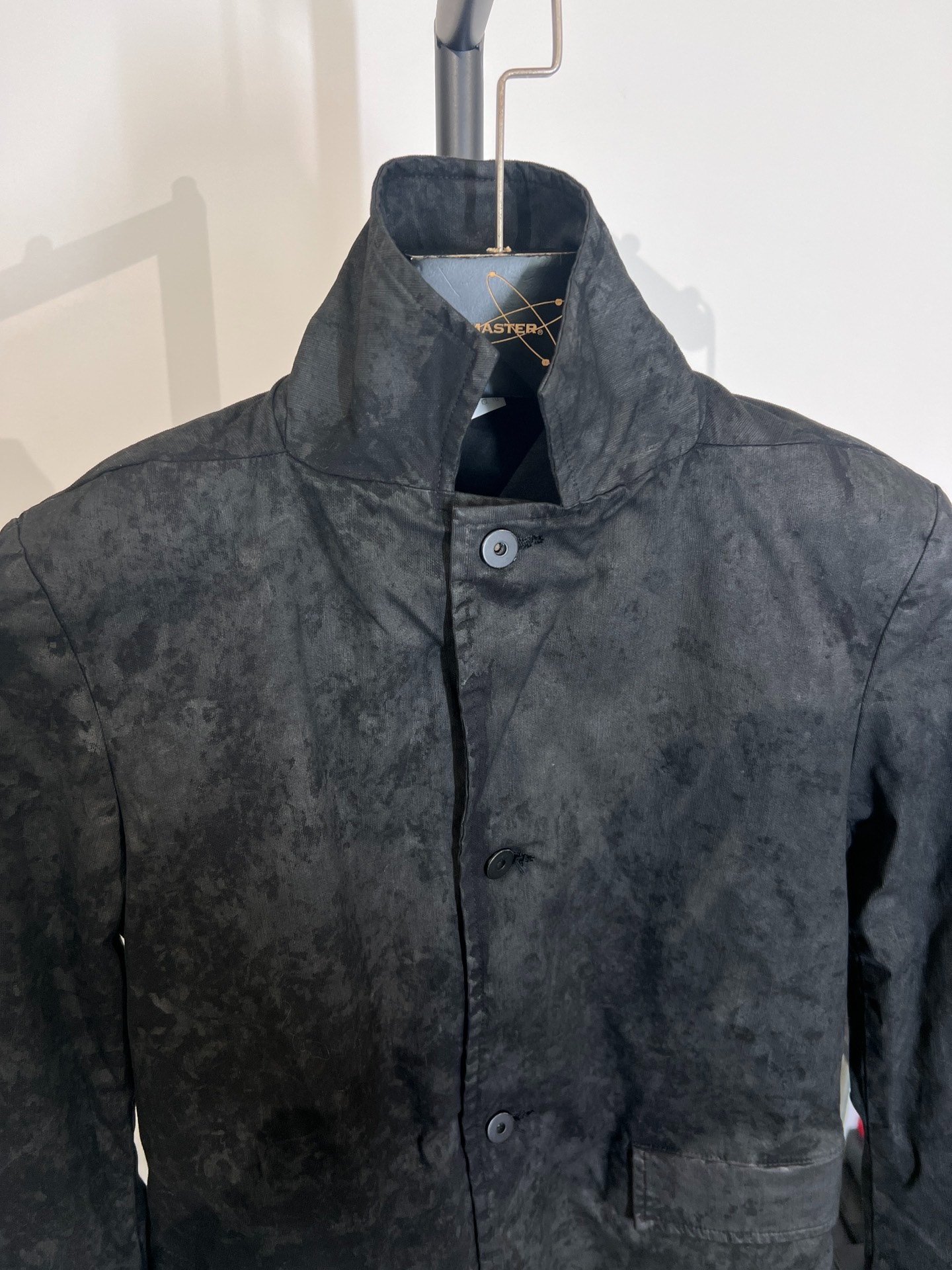 Boris Bidjan Saberi B1 Wax-Coated Suit Jacket — label