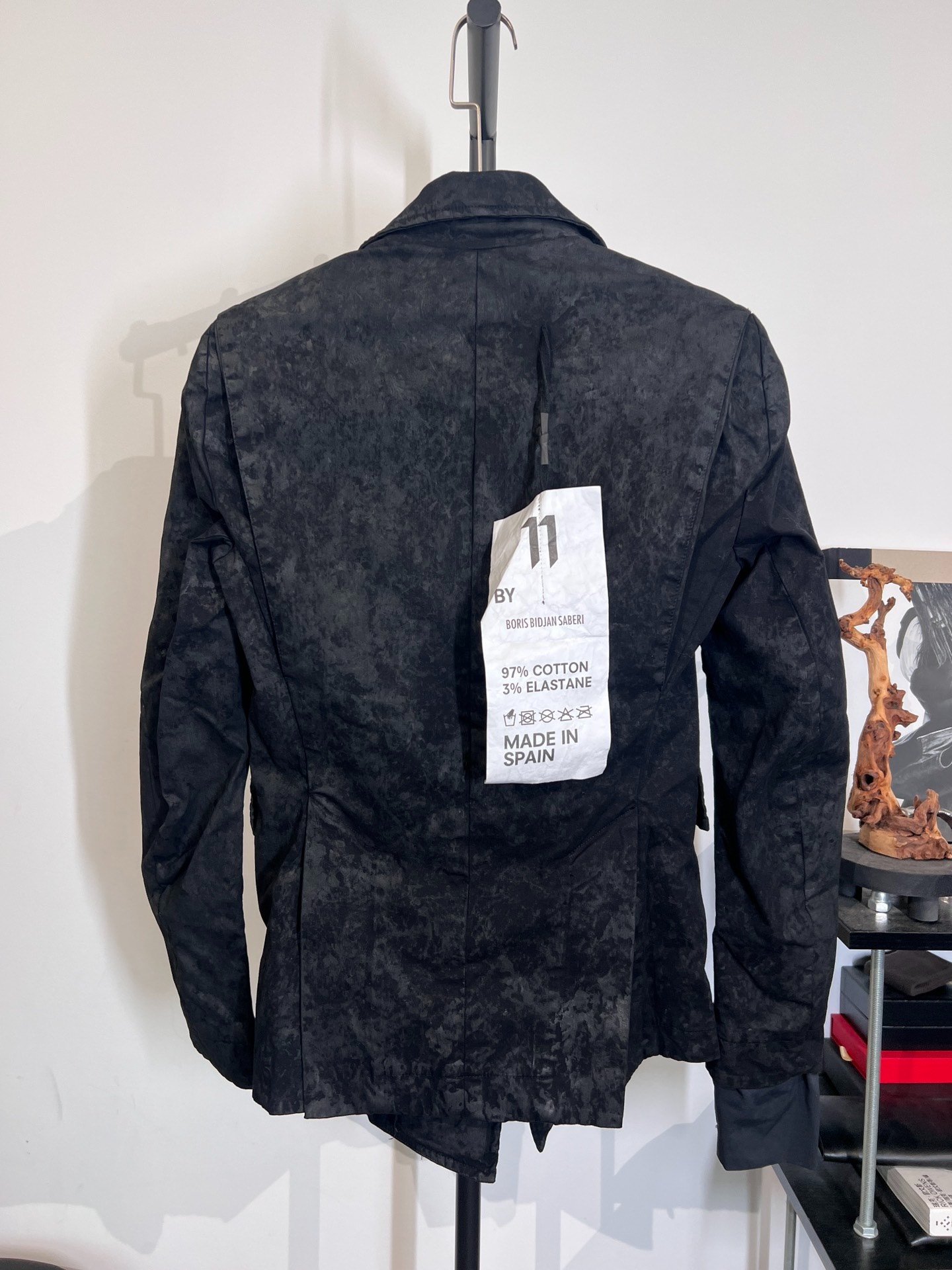 Boris Bidjan Saberi B1 Wax-Coated Suit Jacket — front