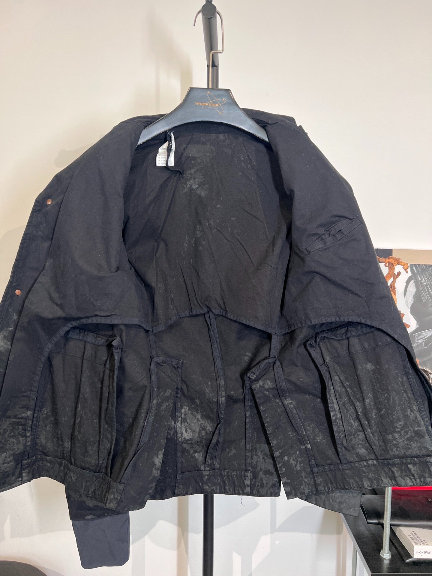 Boris Bidjan Saberi B1 Wax-Coated Suit Jacket — detail