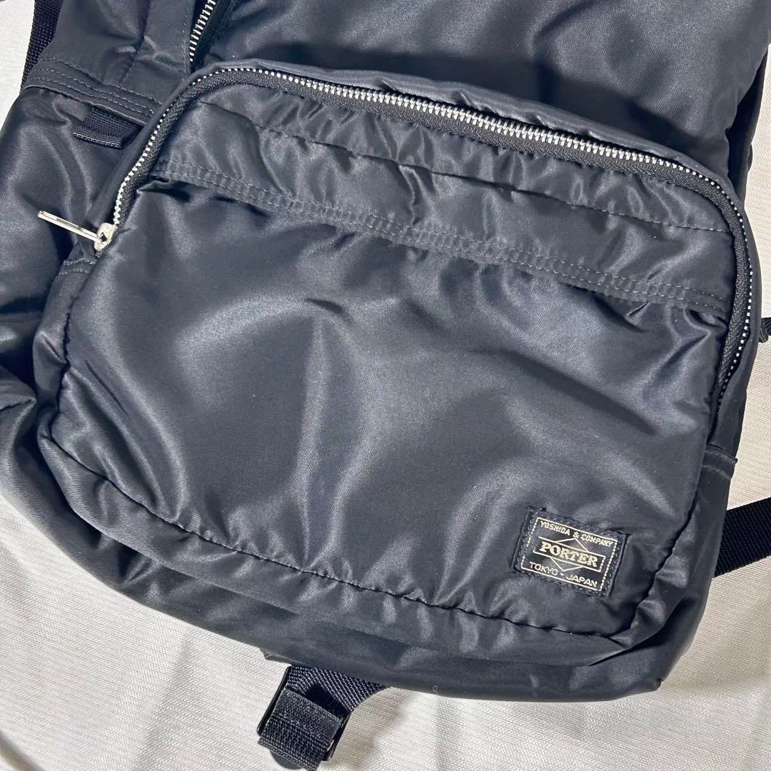 Porter Tanker Black Backpack — back