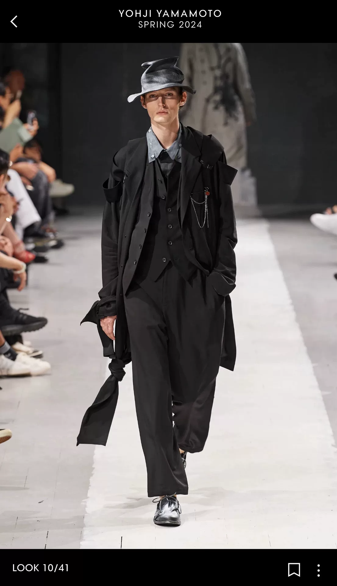 Yohji Yamamoto Riefe Gothic Amethyst Brooch — back