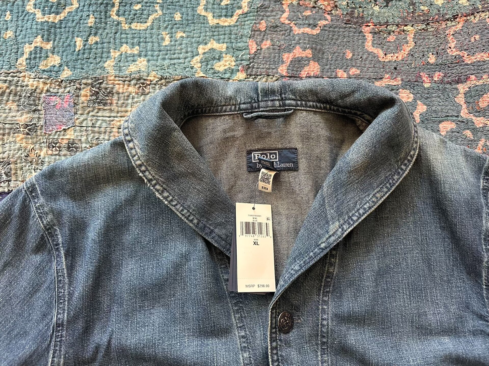 Polo Ralph Lauren RRL Distressed Denim Jacket — front