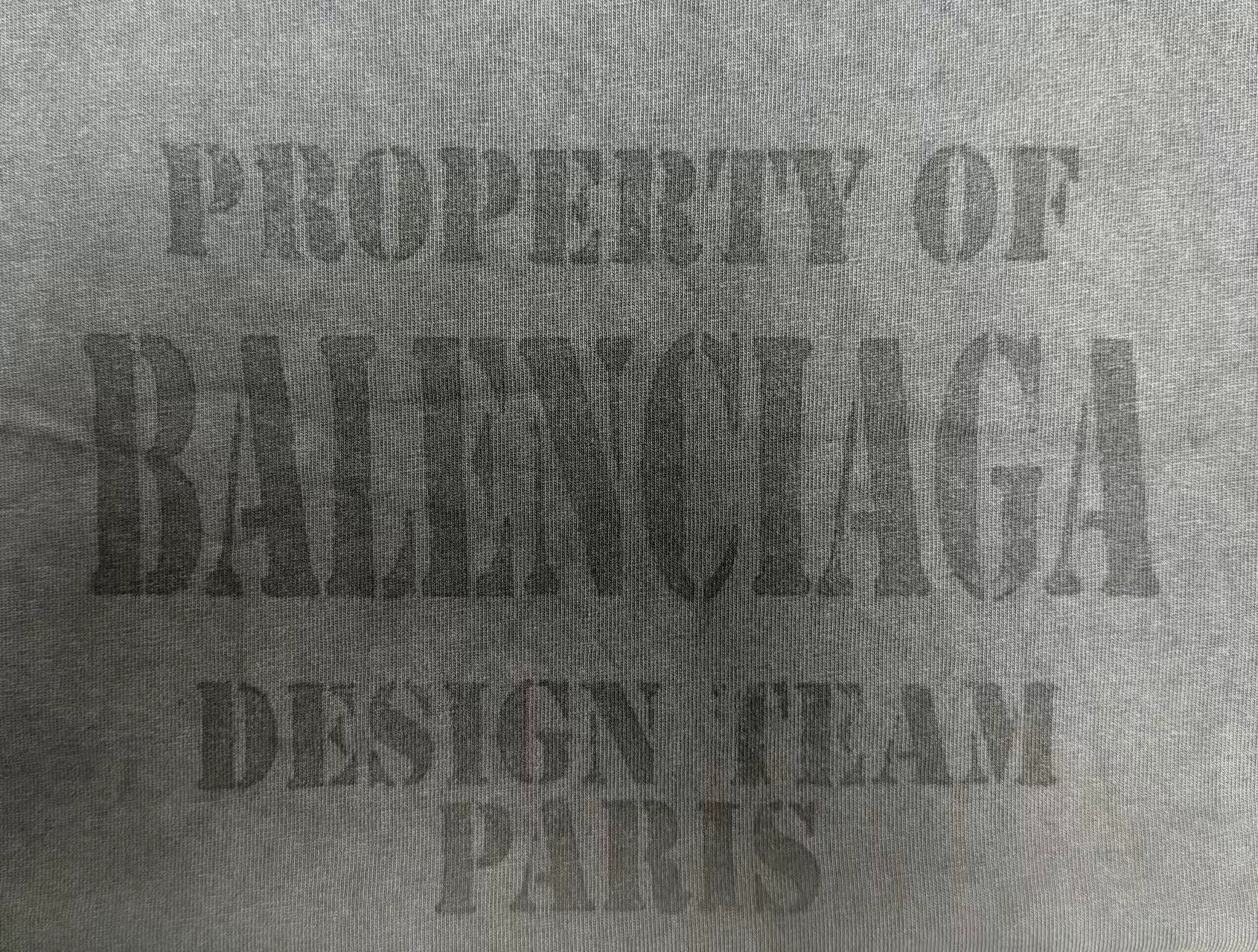 Balenciaga Loose Round Neck Printed T-shirt — detail