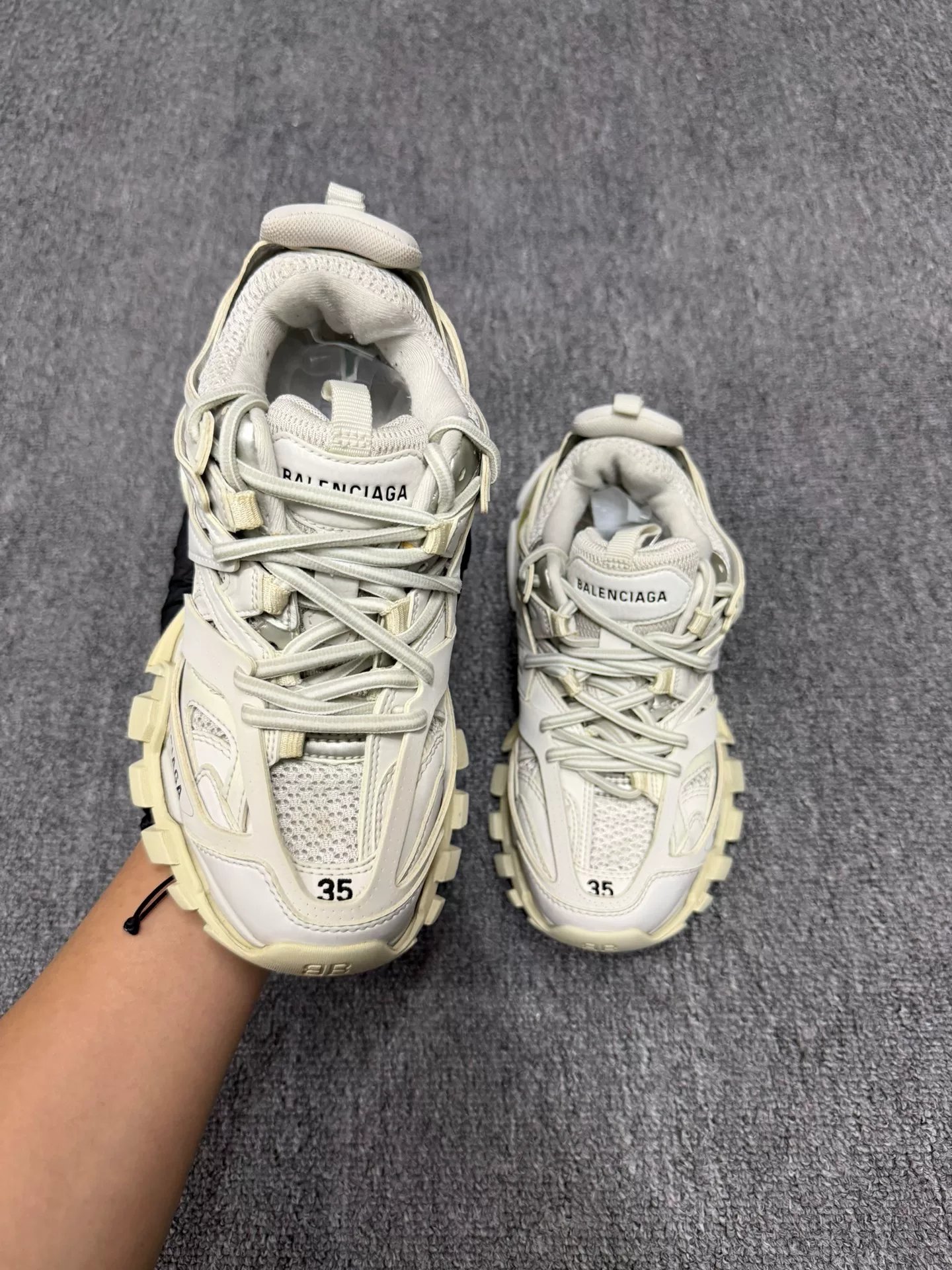 Balenciaga Track White Dad Shoes — detail