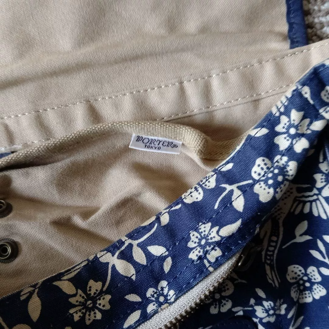 PORTER BEAMSBOY Blue Messenger Bag — back