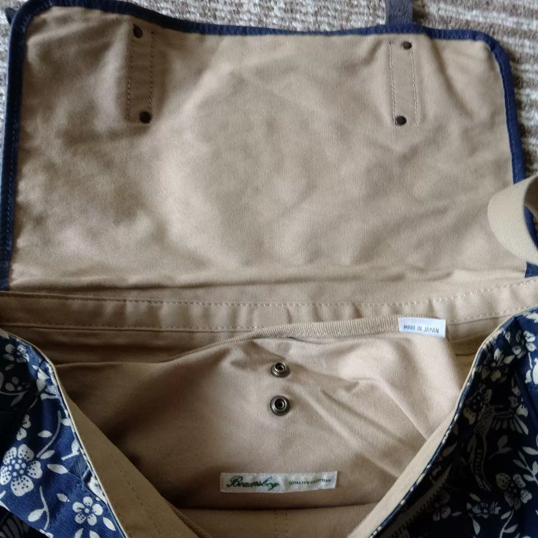 PORTER BEAMSBOY Blue Messenger Bag — label