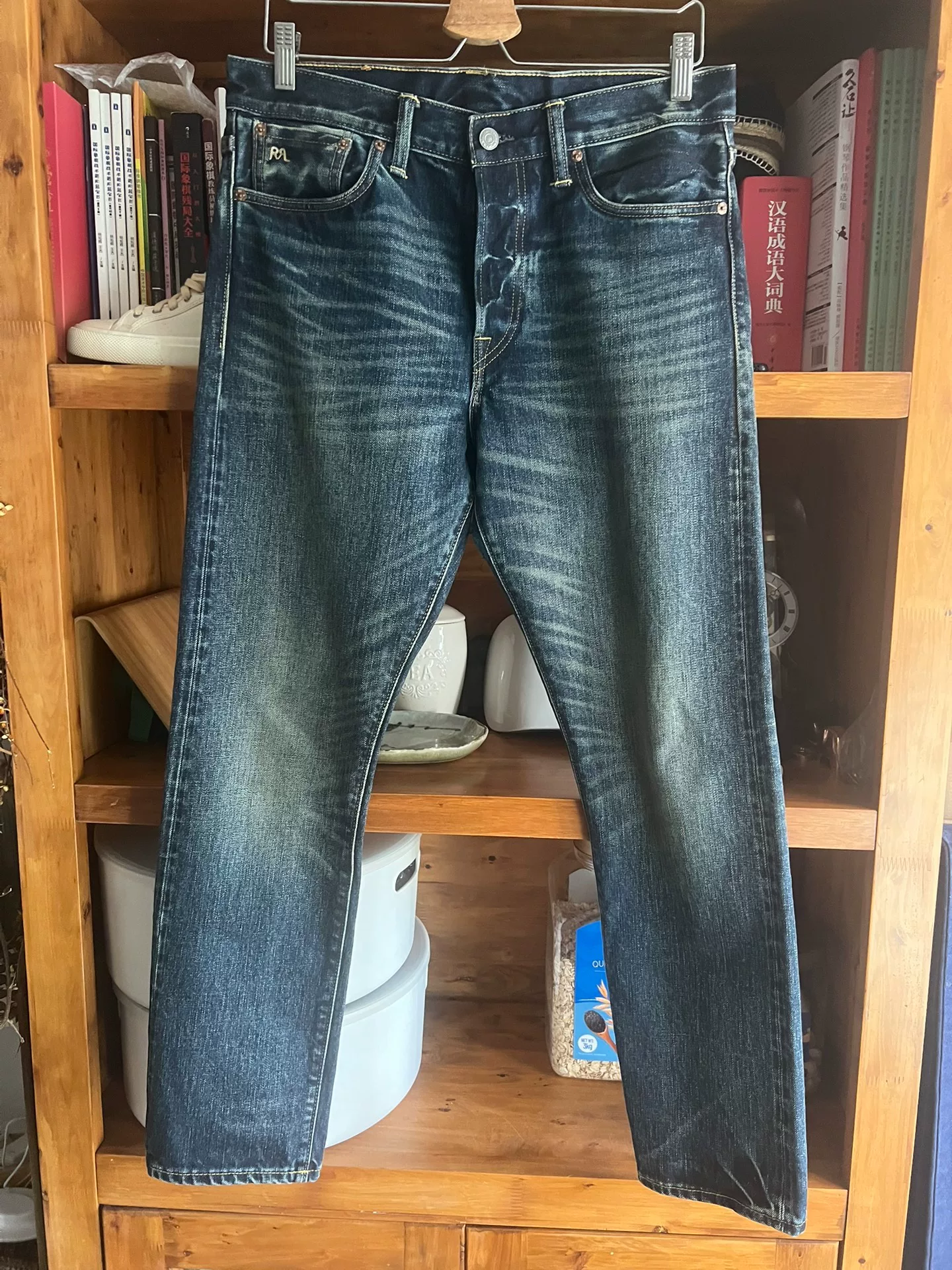 RRL Double RL Slim Selvedge Denim Jeans — detail