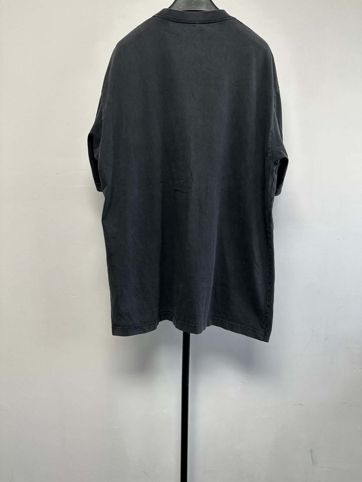 Balenciaga Distressed Print Crew Neck T-shirt — front