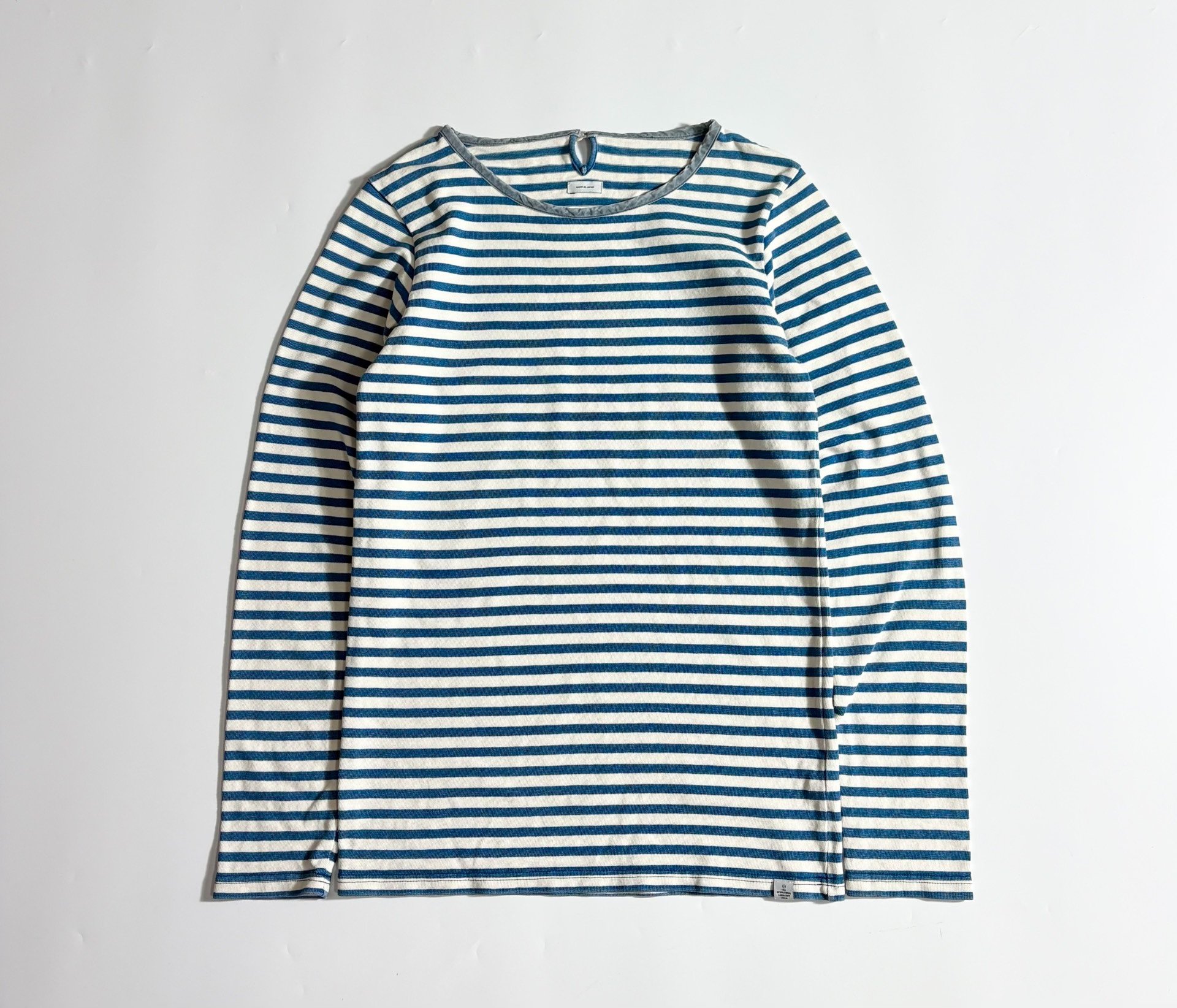 Visvim Border Long Indigo Stripe Longsleeve