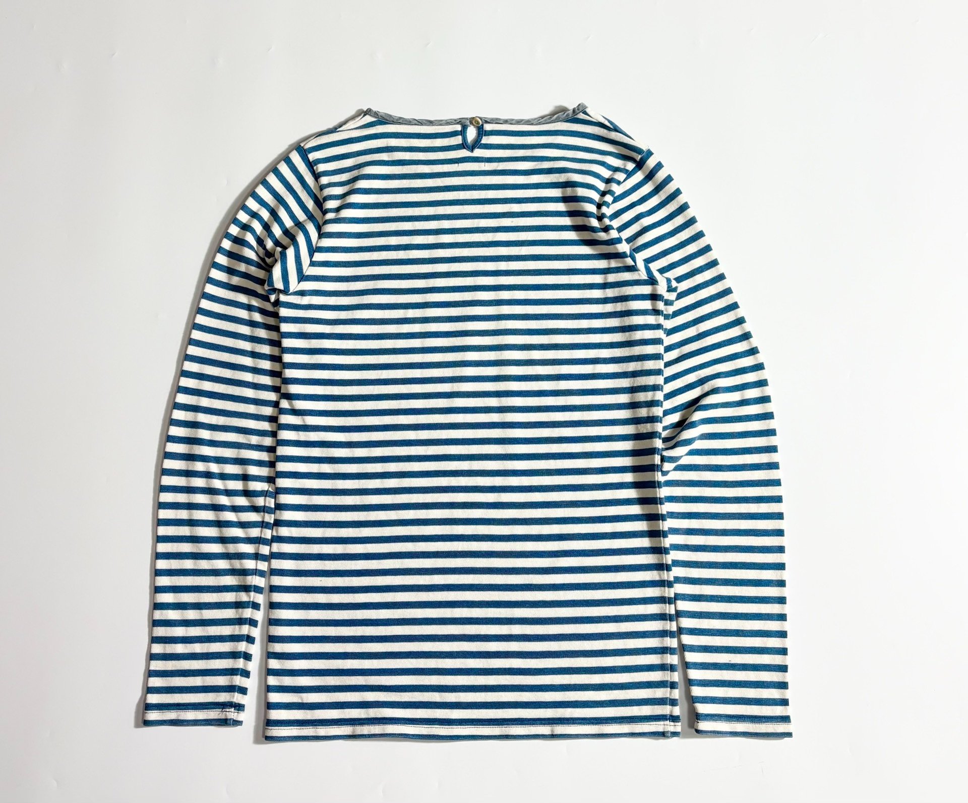 Visvim Border Long Indigo Stripe Longsleeve — front