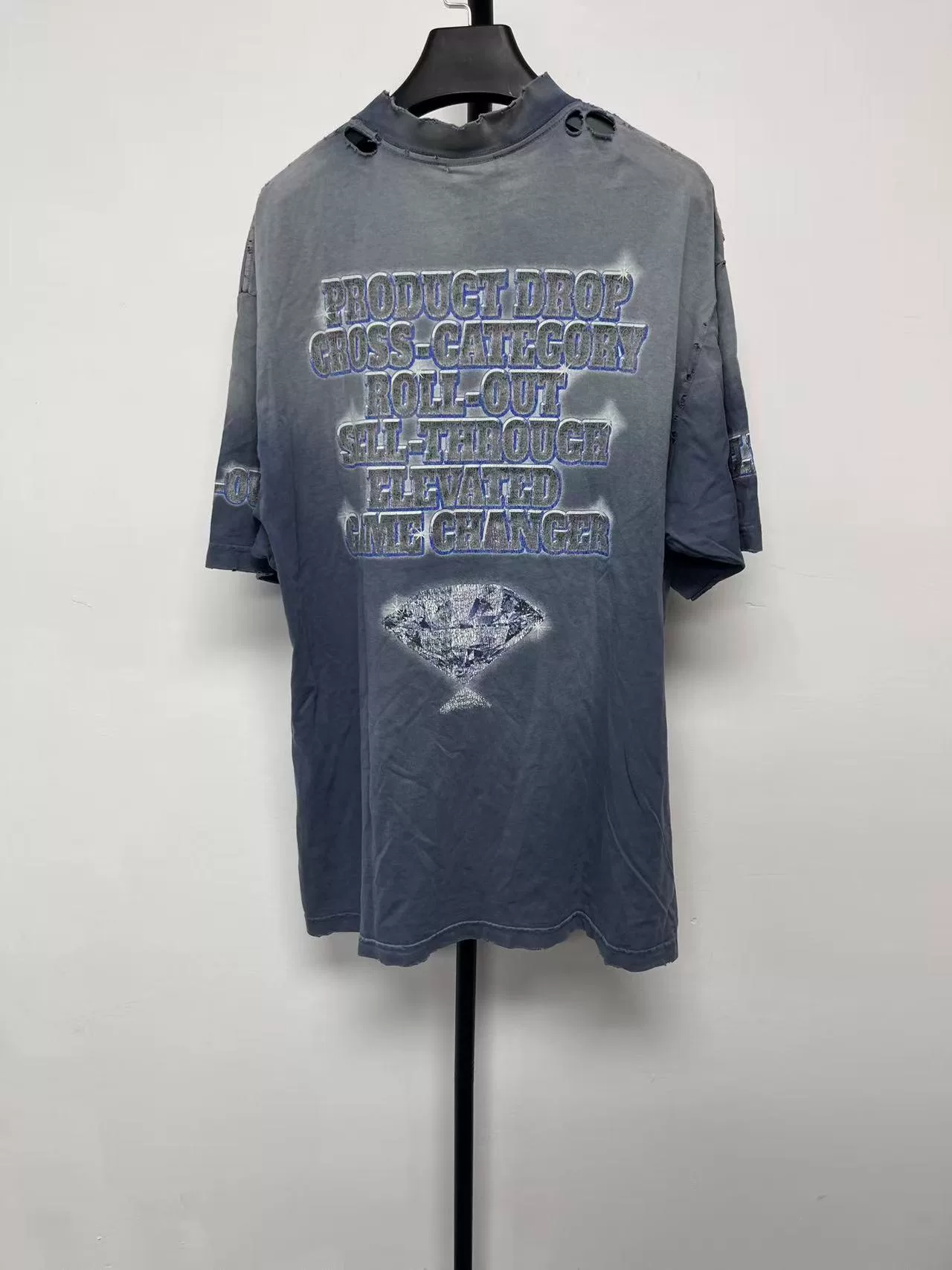 Balenciaga Blue 'SEE NOW BUY NOW' Loose T-shirt — front