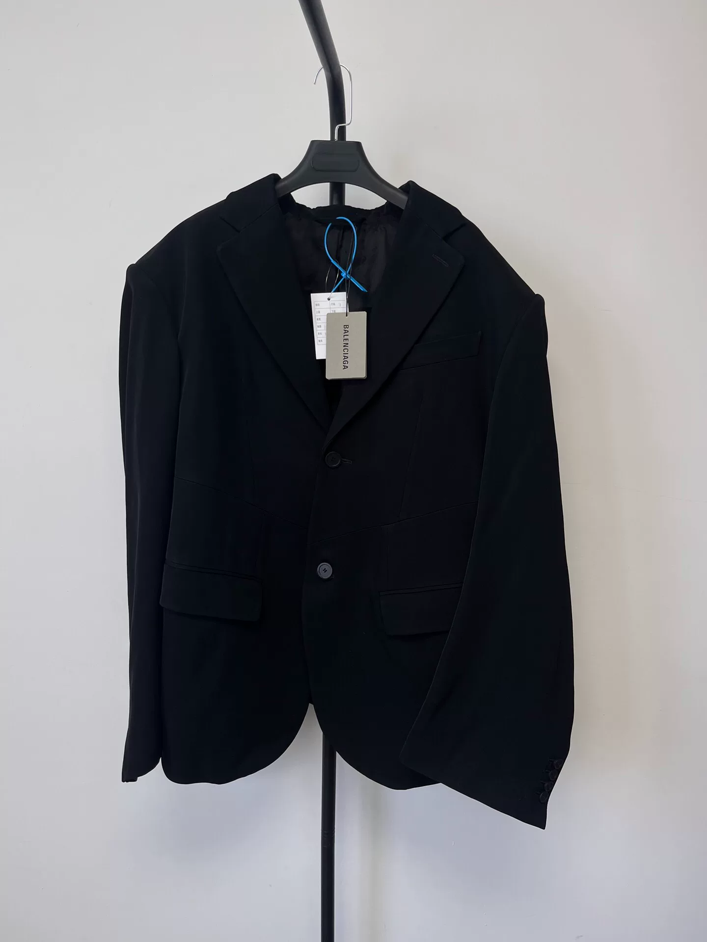 Balenciaga Black Single-Breasted Long-Sleeve Jacket