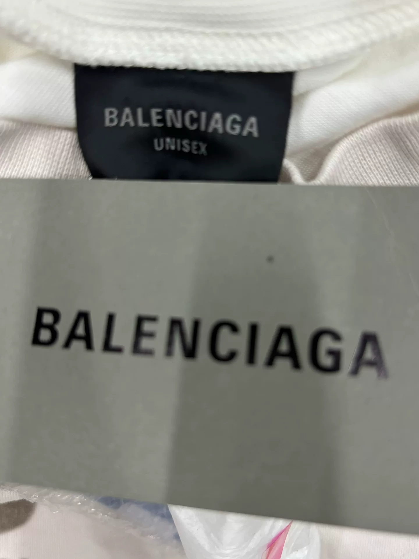 Balenciaga 3B Logo Oversized Short-Sleeve Tee — label