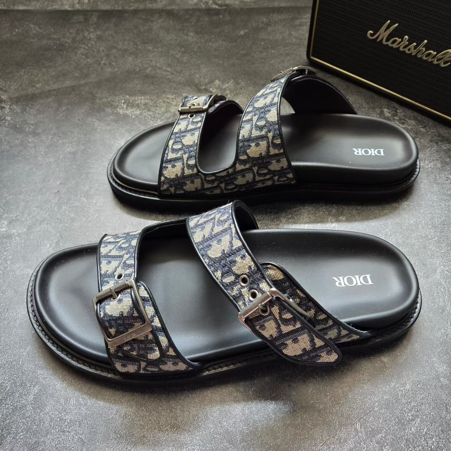 Dior AQUA Monogram Strap Sandals