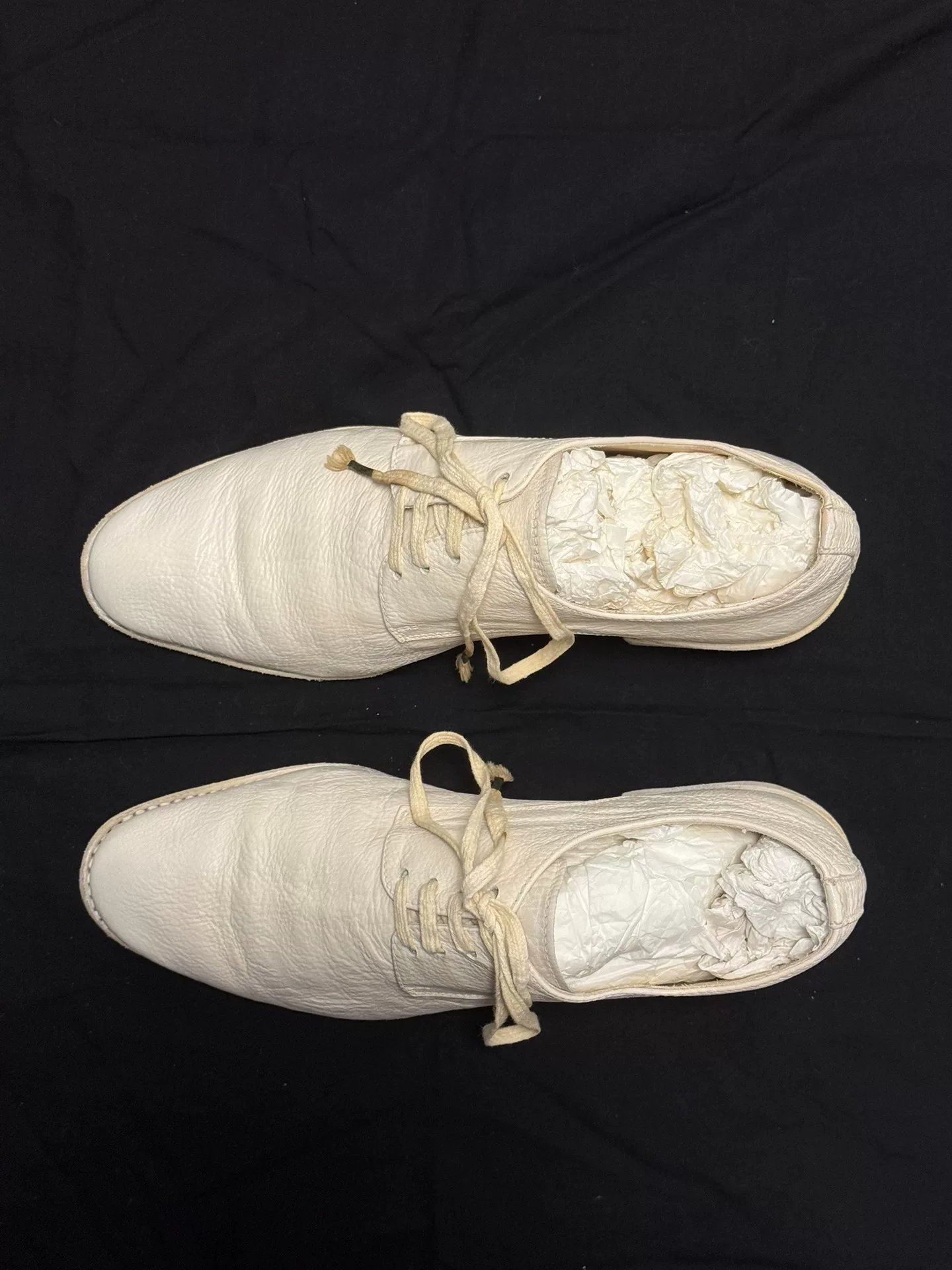Carol Christian Poell White Leather Shoes — back